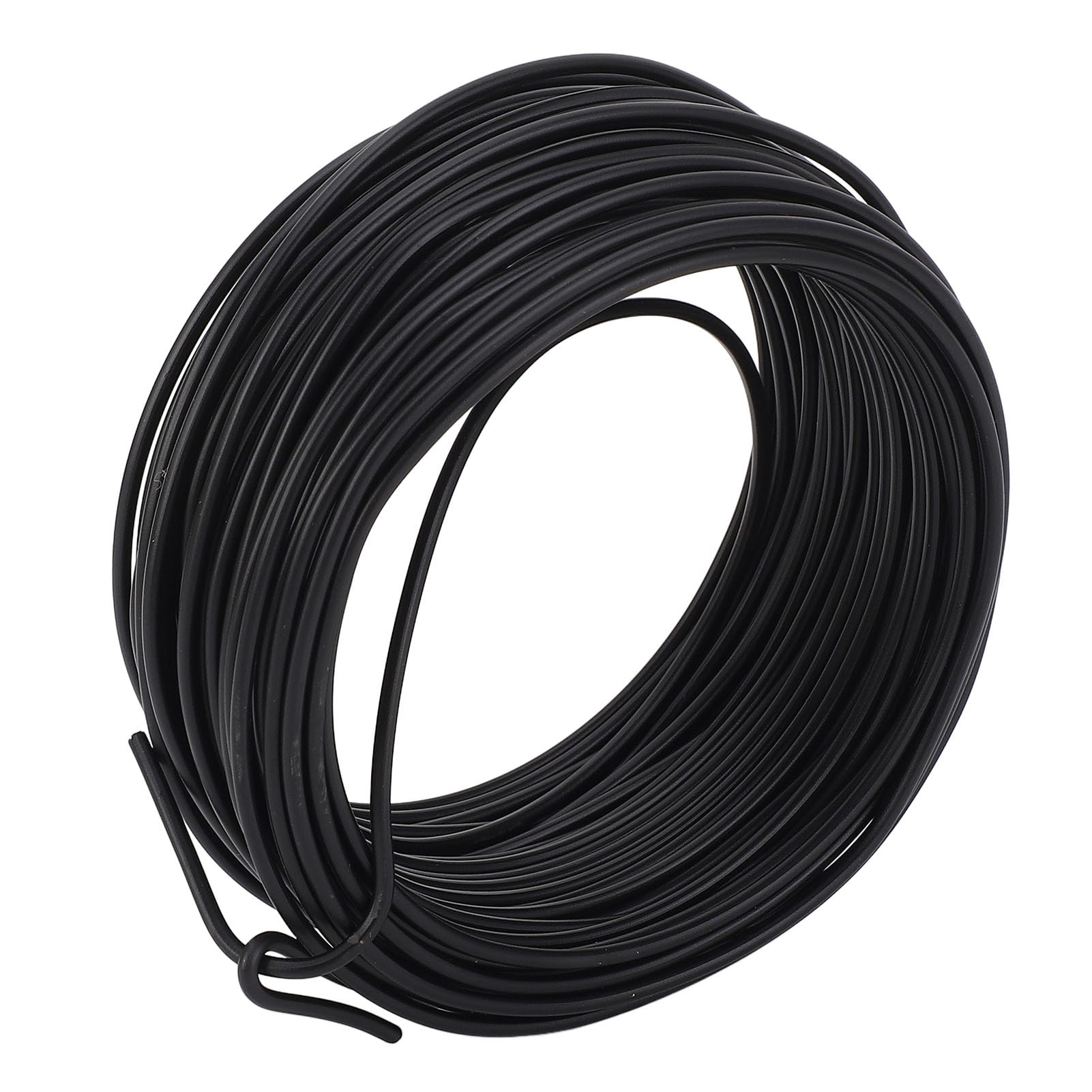 1.5mm Bendable Metal Wire, 20m Galvanized Iron Binding Wire for PVC Telecommunication Cable, Strong and Flexible, Suitable for Indoor and Outdoor Use (Black)