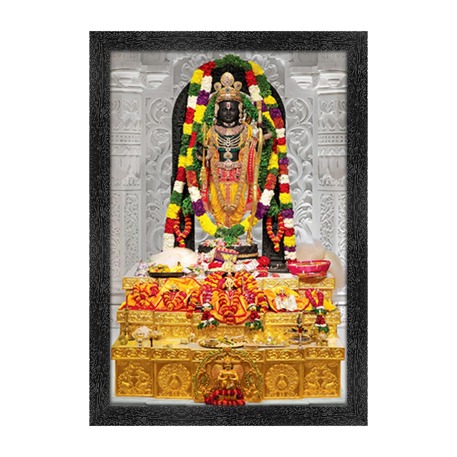 Rajasthani Village Photo Frame - Gold & Sparkle -30