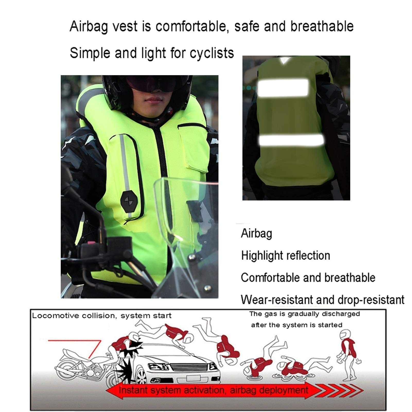 Chaleco de airbag anticaídas para equitación de tela de poliéster,