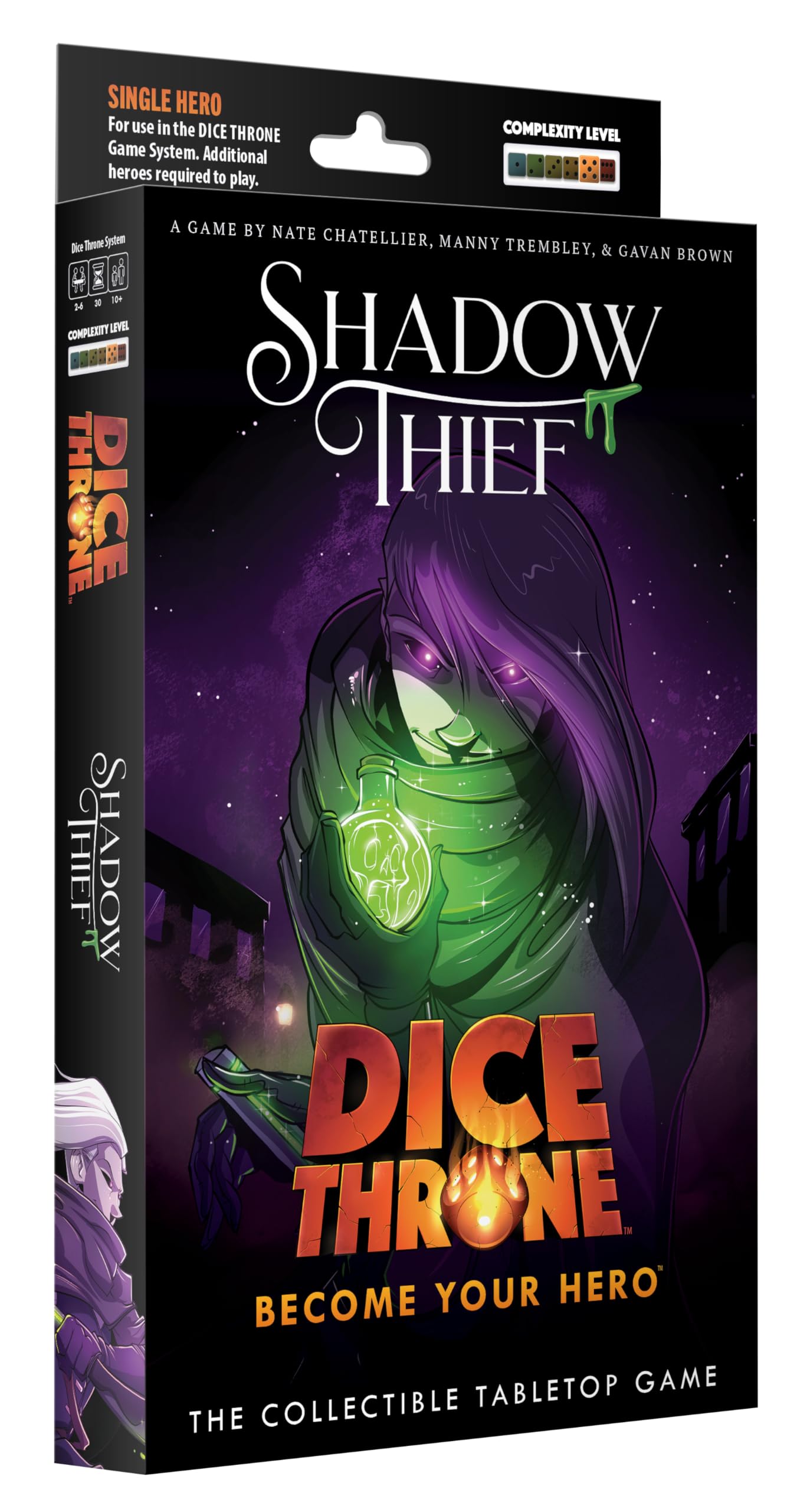Dice Throne | Dice Throne: Shadow Thief Hero Pack | Hero Pack With Stealth, Poison, 5 Dice And 32 Cards | 2 To 4 Players | 90 To 120 Min