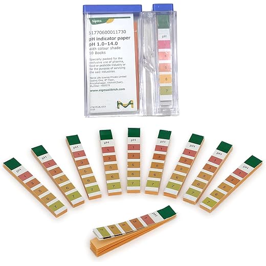 LABART pH Indicator Paper 1.0 to 14.0 Pack of 10