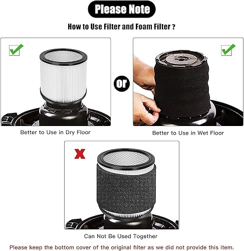 Miniatura 6 de 90304 True HEPA Cartridge Filter Replacement, Compatible with Shop-Vac Shop Vac 90304, 90350, 90333, 903-04-00, 9030400,90585, Compare to Shop Vac