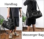 Small Sports Gym Bag Mini Travel Duffel Bags for Women Men, 19L Waterproof Fitness Workout Tote Bag, Yoga Carry On Bag Weekender Overnight Bag with Shoe Compartment, Black