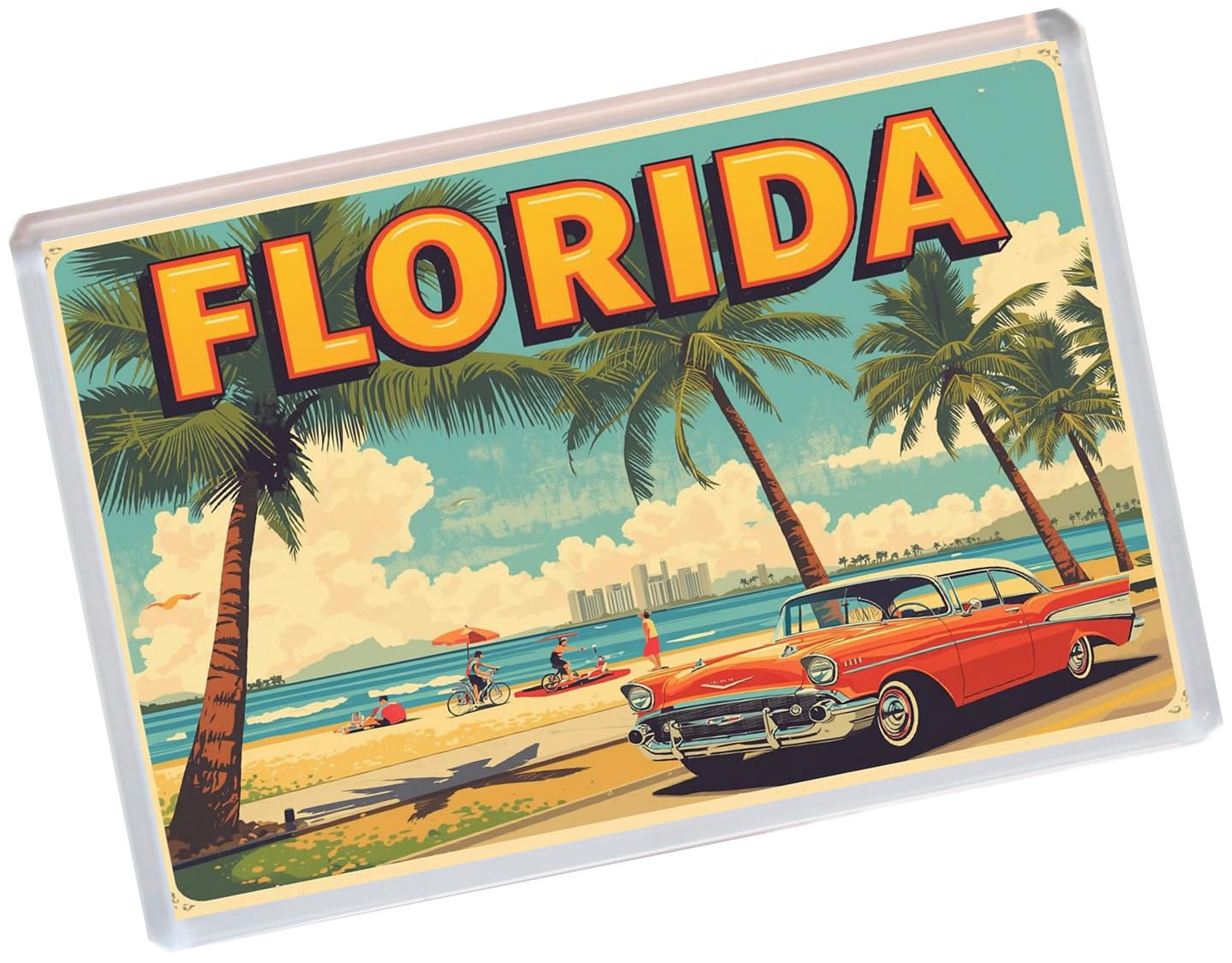 Baked Bean Store Multicolor Florida - Usa - Jumbo Artistic Fridge Magnet 96 X 67Mm Bbsfhm2119