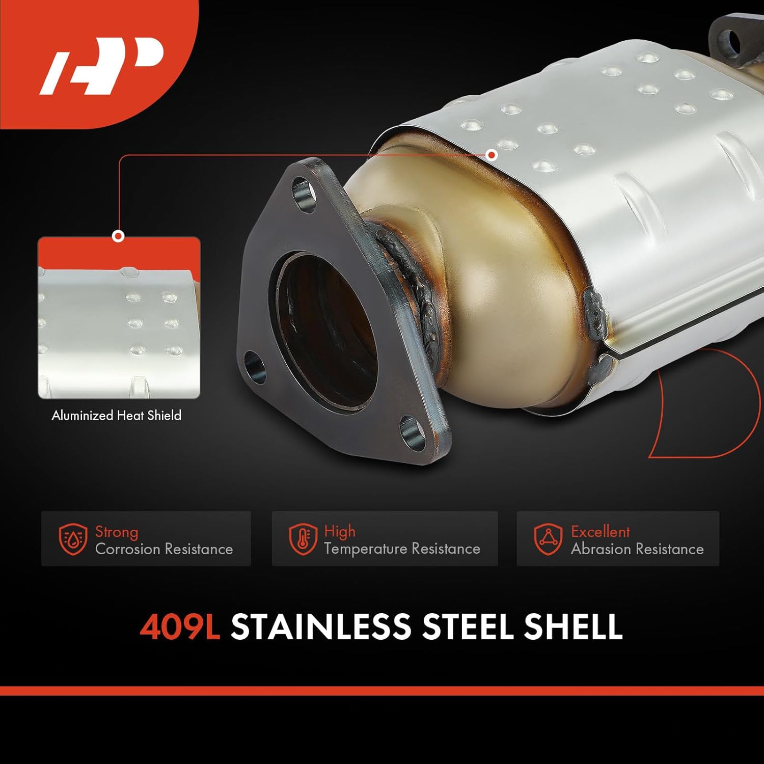 A-Premium Rear Catalytic Converter Kit Direct-Fit Compatible with Honda Accord 2008-2012, Accord Crosstour 2010-2011, Pilot, Odyssey, Ridgeline, Crosstour & Acura TSX, TL, RL, 3.5L 3.7L, EPA Compliant