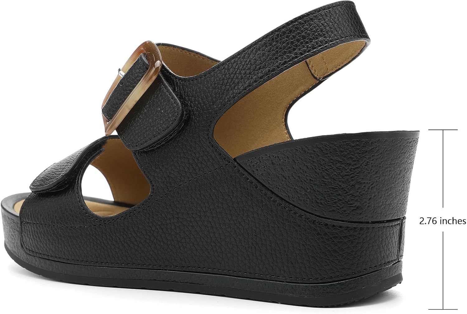 UBFEN Women Wedges Platform Sandals Comfortable Summer Chunky Heel Sandals for Dress
