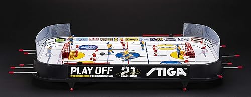 Miniatura 6 de STIGA Table-Top Rod Hockey Game Play Off 21  Classic Ice Hockey Action with Enhanced Features, Easy Assembly, Includes 2 Pucks  Fun for All Ages