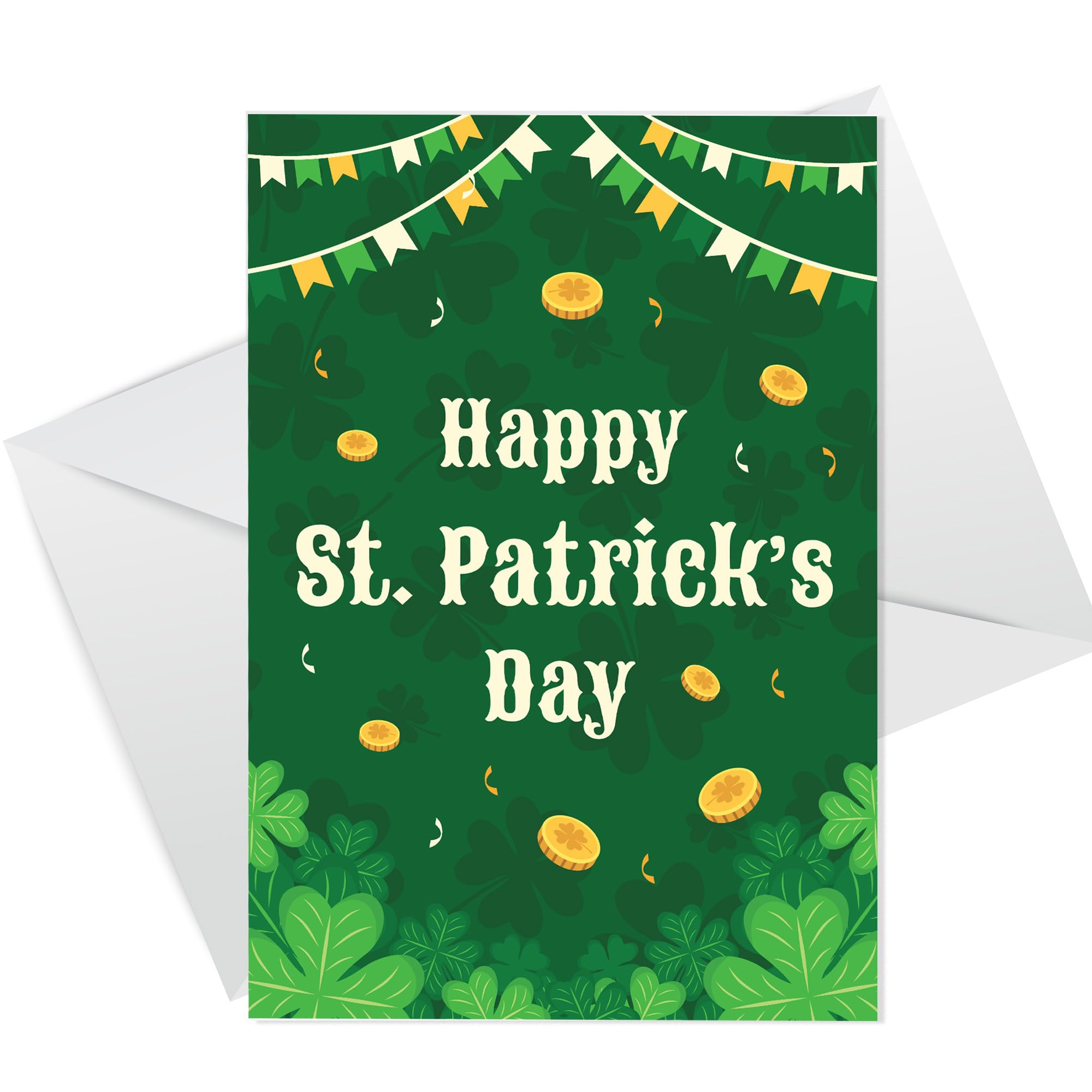 RED OCEAN St. Patrick's Day Card For Friends, Family or Loved Ones - Happy St Patricks Day Greetings Card With White Envelope - St Patrick's Day Card For Partner Husband Wife