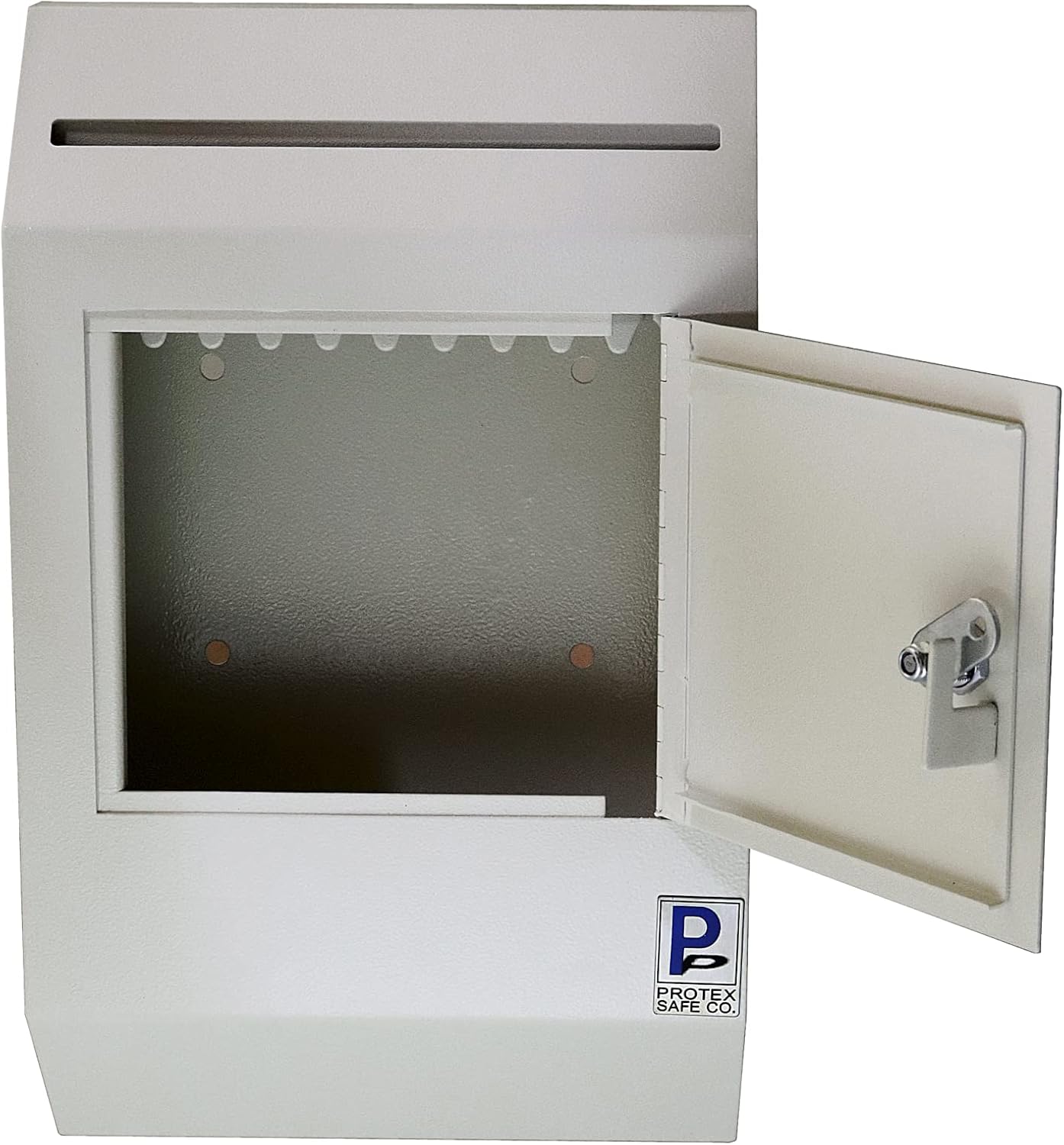 Protex Drop Box Security Lock Box (WDB-110),Heavy duty,Piano hinge, Secure suggestions, ballots, mail, money, rent checks and more off-white
