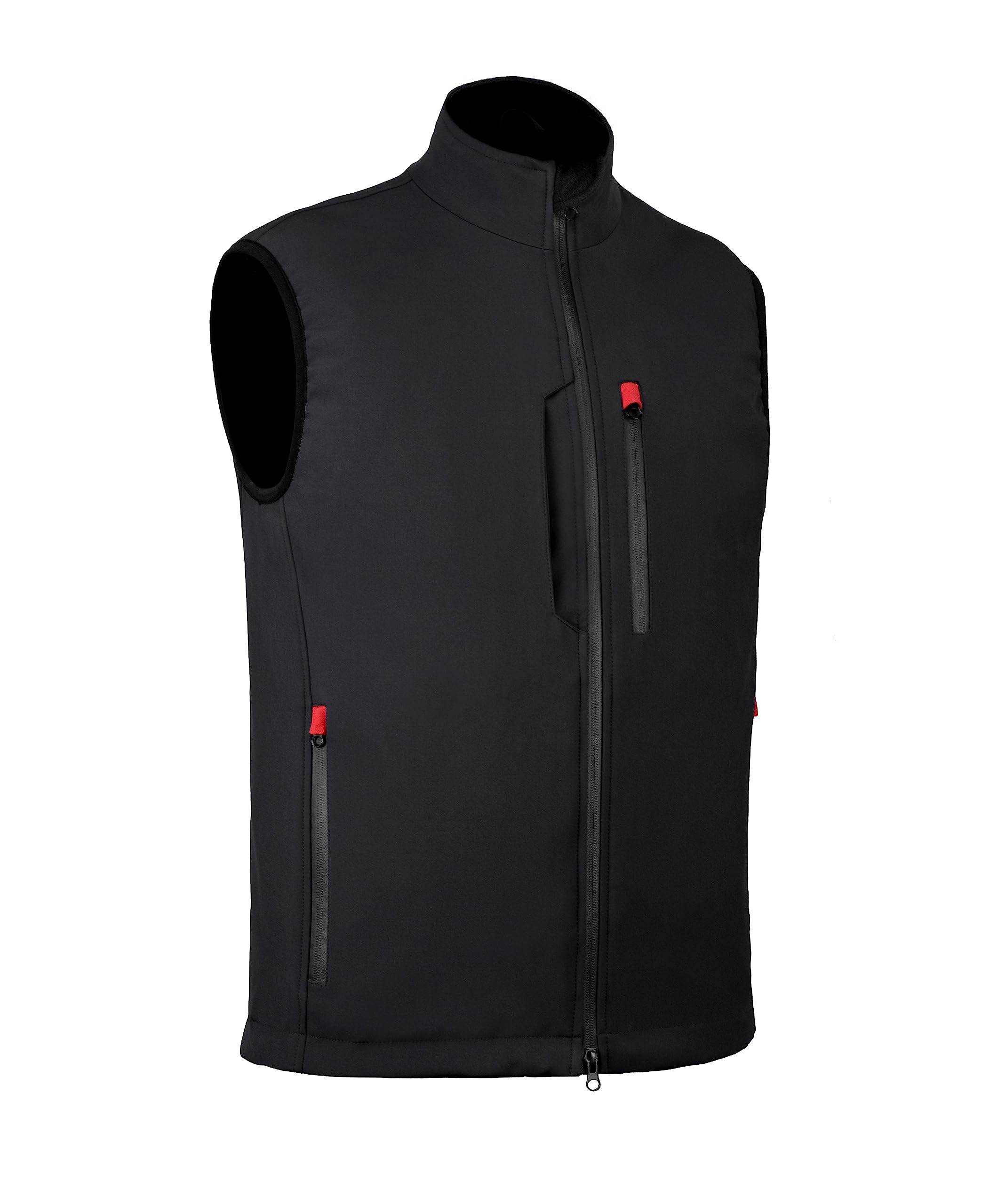 Ambick Krayz Chaleco Softshell para Hombre con Forro Polar Resistente al Viento, Chaleco para Correr sin Mangas, Ideal para Viajes, Golf, Senderismo