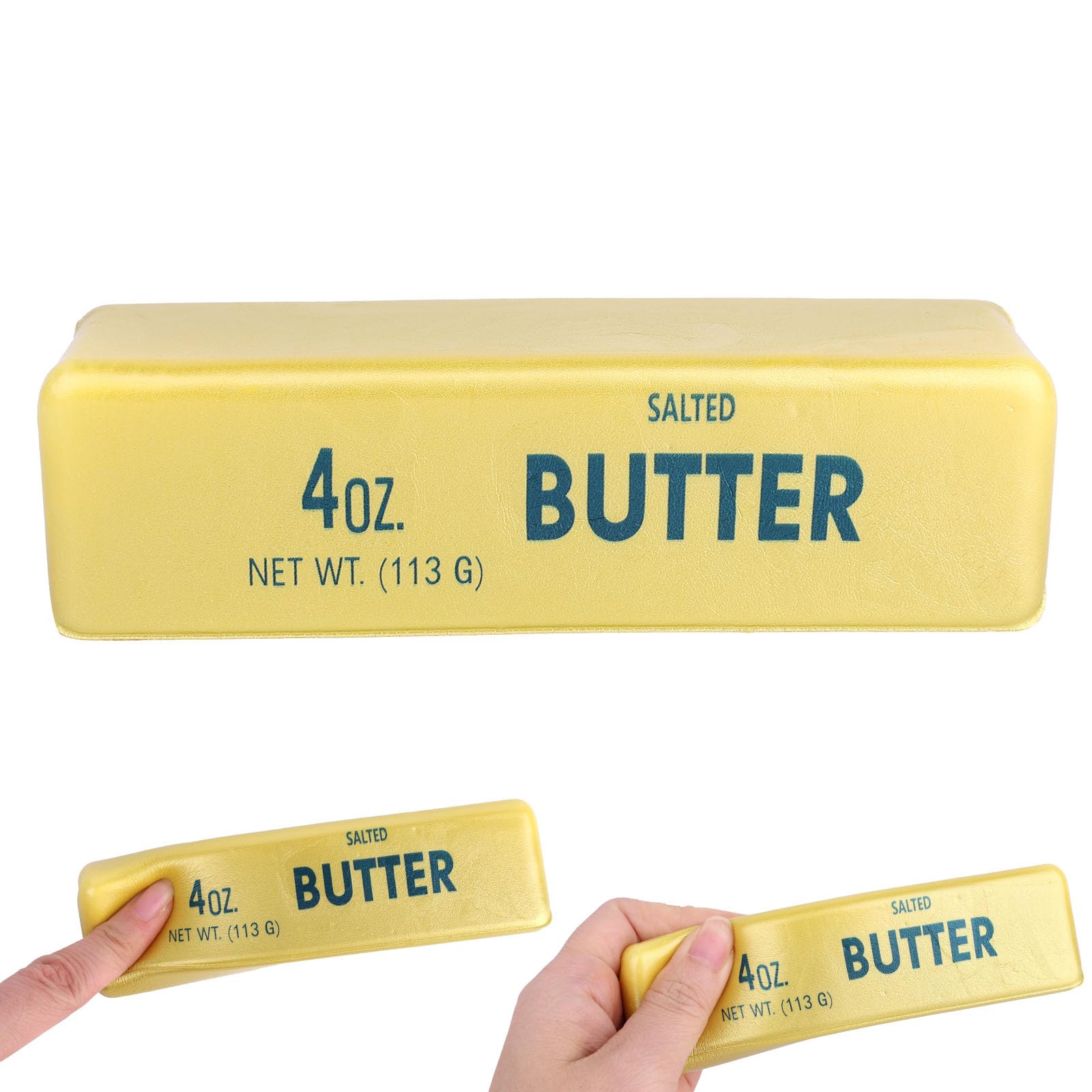 Fukaisu 2pcs Squeeze Butter Toy, Food Squishy Fidget Toy (Gold-Color)