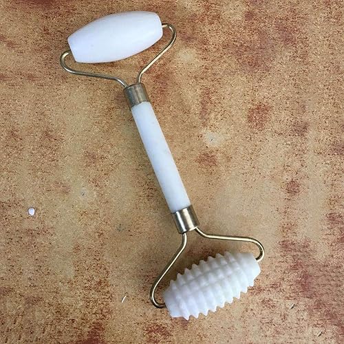 Miniatura 8 de Jade Roller TherapyGua Sha herramienta de raspado, doble cabeza falsa de jade rodillo cuello rodillo facial belleza masaje adelgazante herramienta