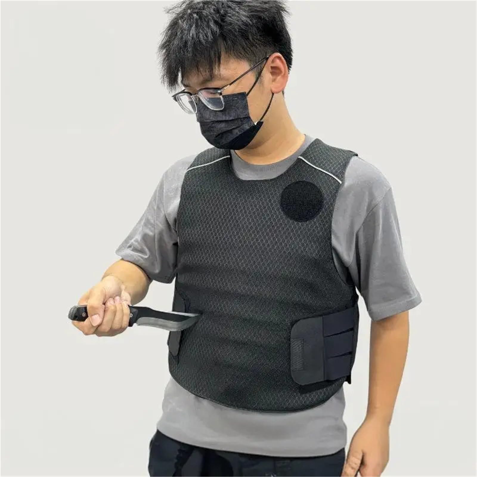 Guantes Anticortes, Chaleco anti-puñaladas de nivel 5, discretamente oculto, transpirable, con protección anti-puñaladas y cortes, ultraligero, for autodefensa y seguridad. | M(170-175cm/65-80kg)