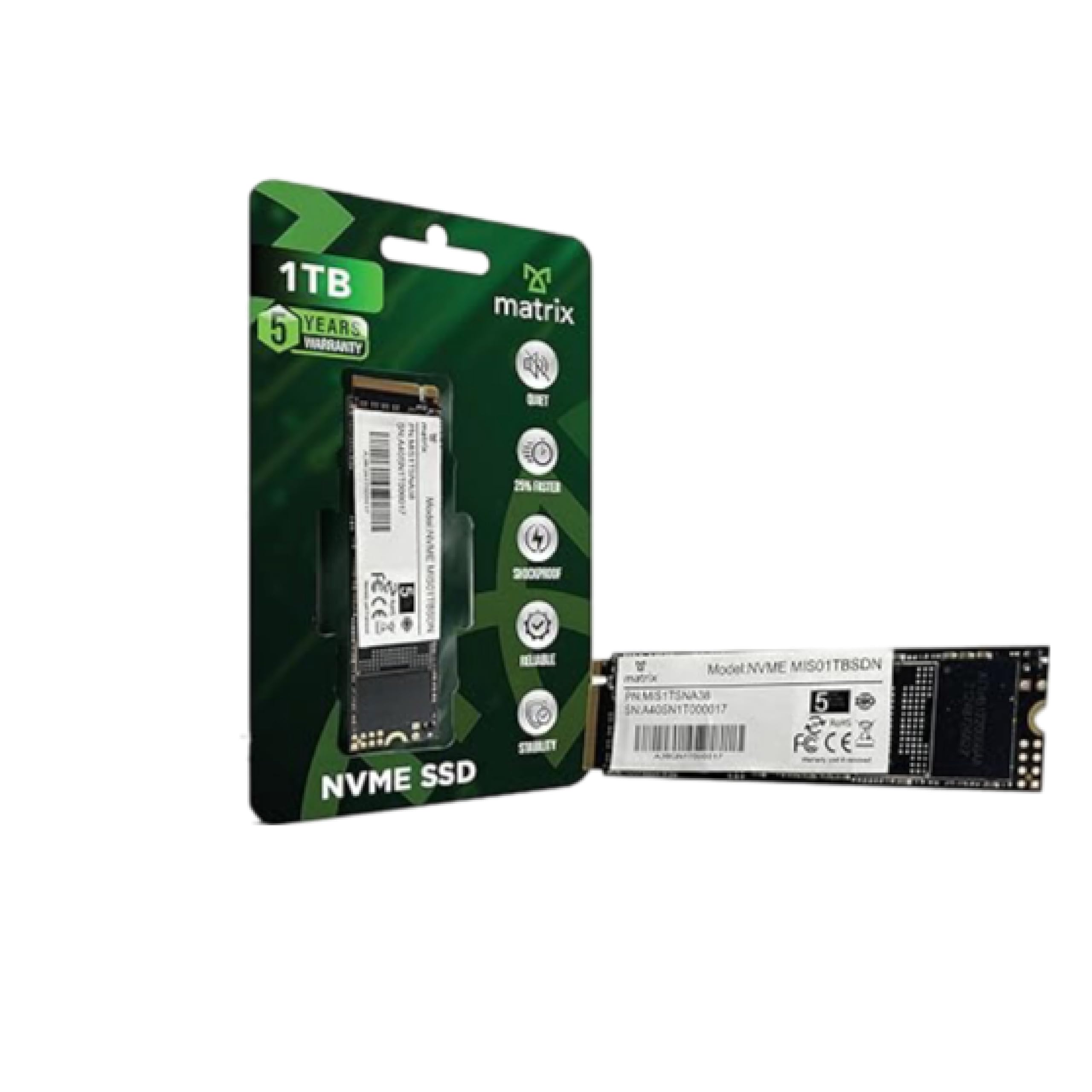 MATRIX 1TB 3D NAND NVMe PCIe 3.0 x 4 Internal SSD - 2500MB/s Read, 2000MB/s Write, 3X Fast Performance Ultra Low Power Consumption (B0BJQ91TYZ) Amazon Price History, Amazon Price Tracker