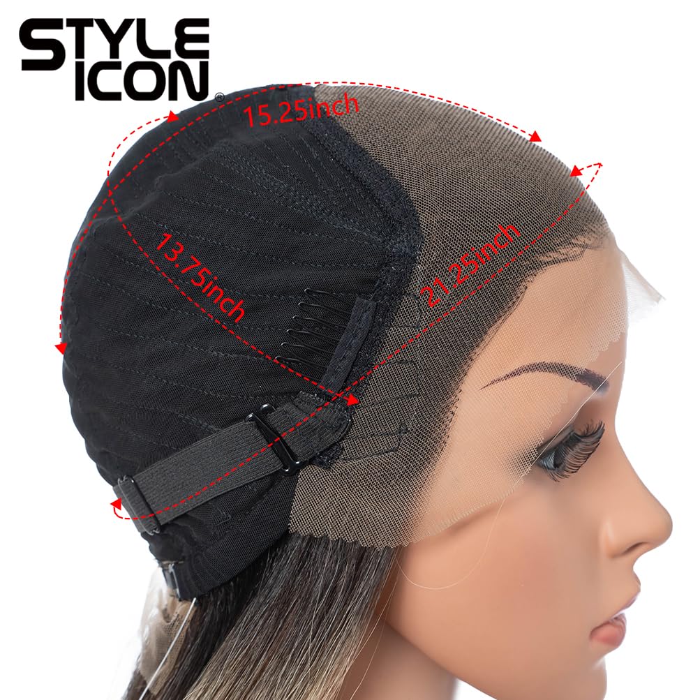 Style Icon 36” Super Long 13x4 Lace Wig Easy-360 Lace Frontal Wigs Free Part Lace Front Wigs with Baby Hair (36“, TTOL4/30S/26J)