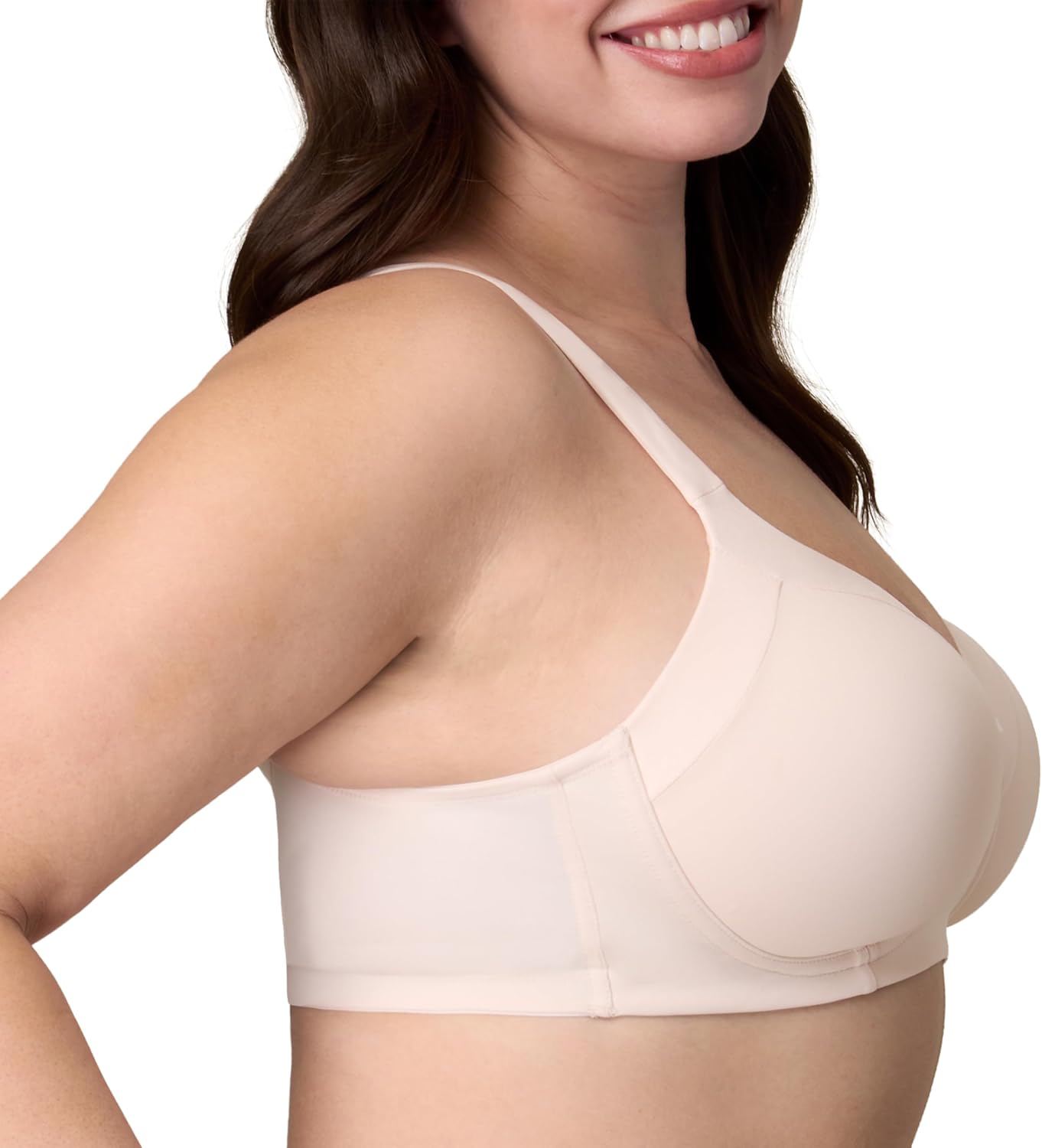 Playtex Women's Wireless Balconette Bra, Full-Coverage Bras for Women, Support, Moisture Wicking (Plus - Image 3