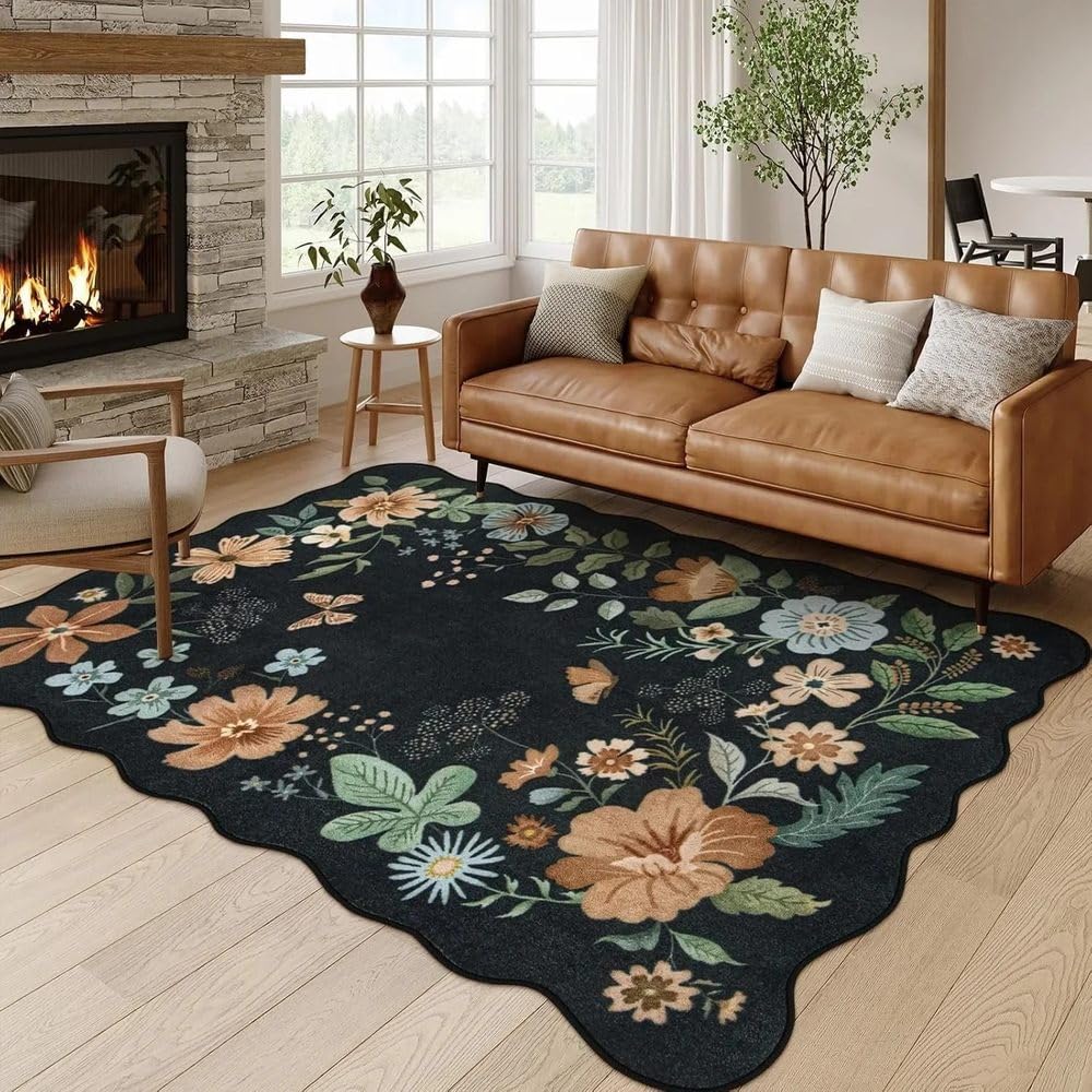 Tapis de salon vintage fleuri pour votre chambre ou un séjour chaleureux et accueillant