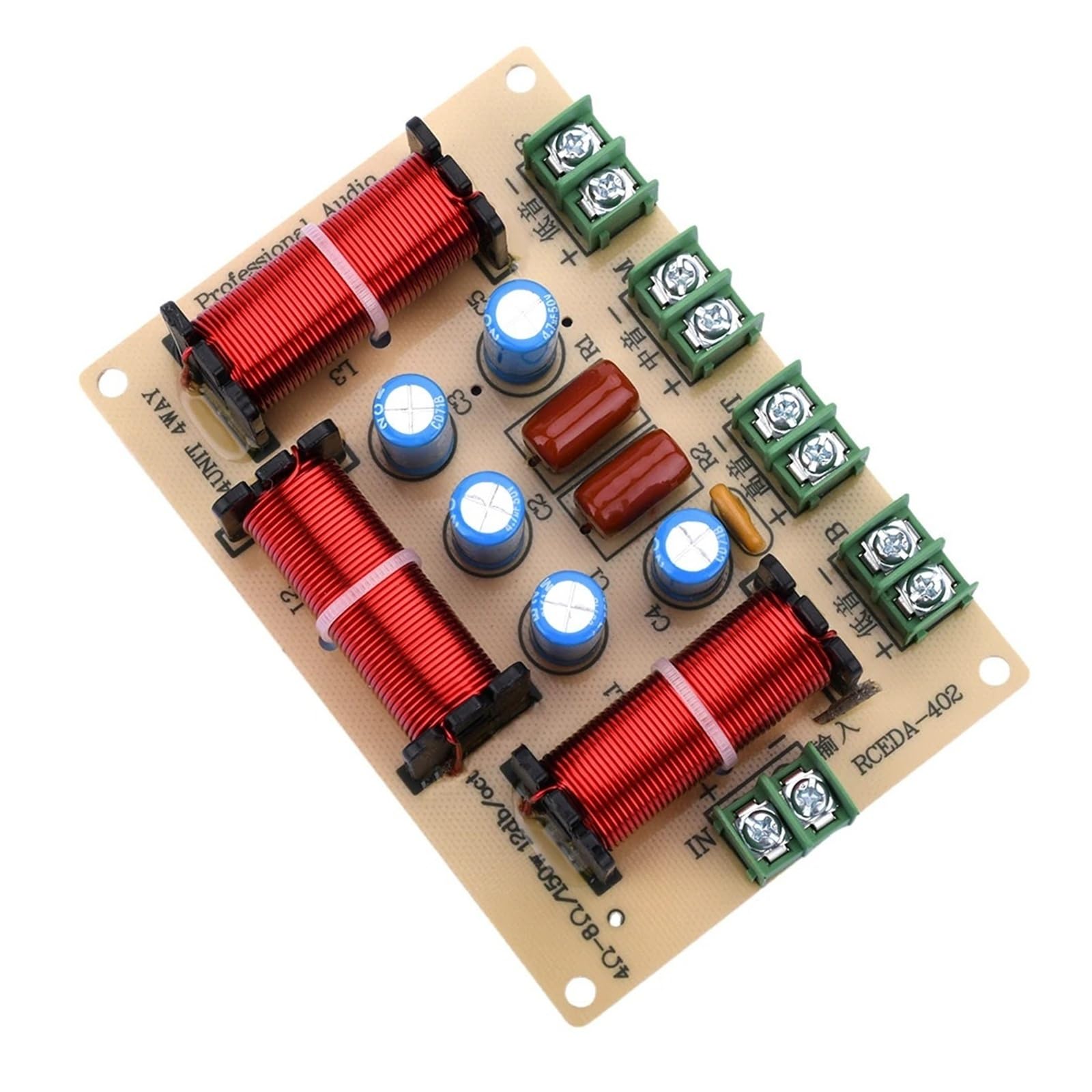 1PCS/2PCS 4 Way Speaker Bass Frequency Divider Home Theater Stereo Circuit Stereo Crossover Filters(1PCS 120W)