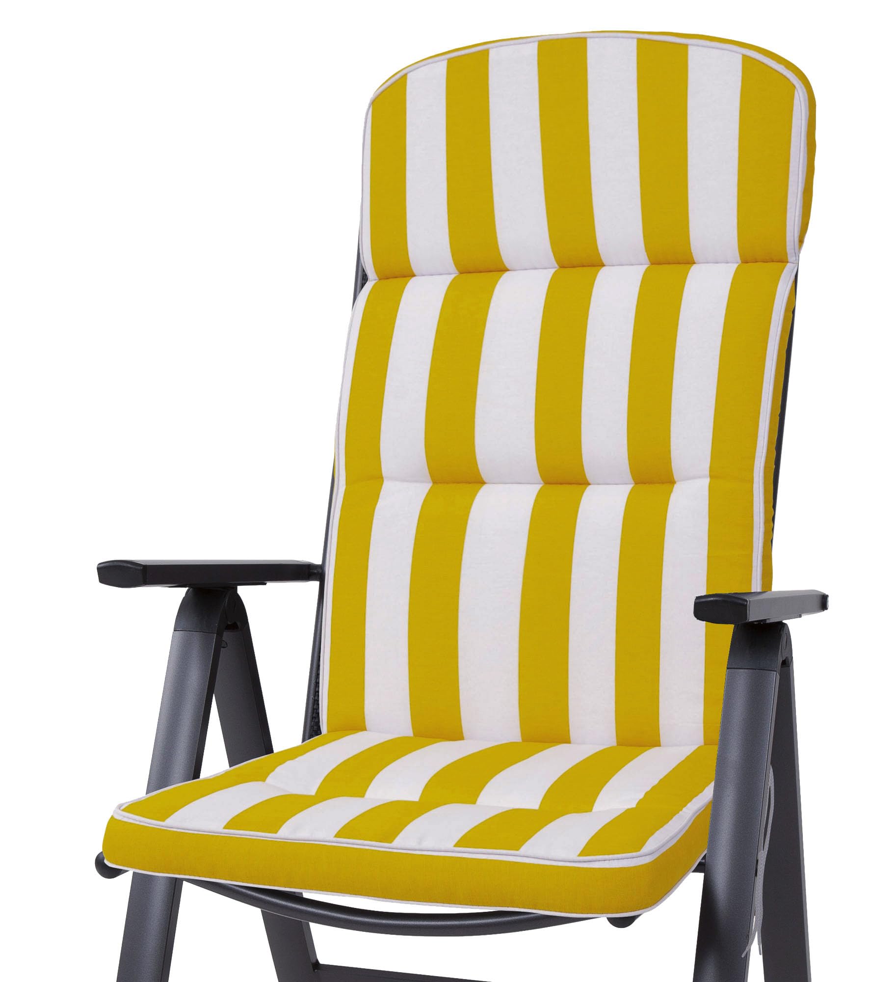 KETTtex Monoblock Sitzauflage Grau-weiß 79x43x3,5cm Baumwolle