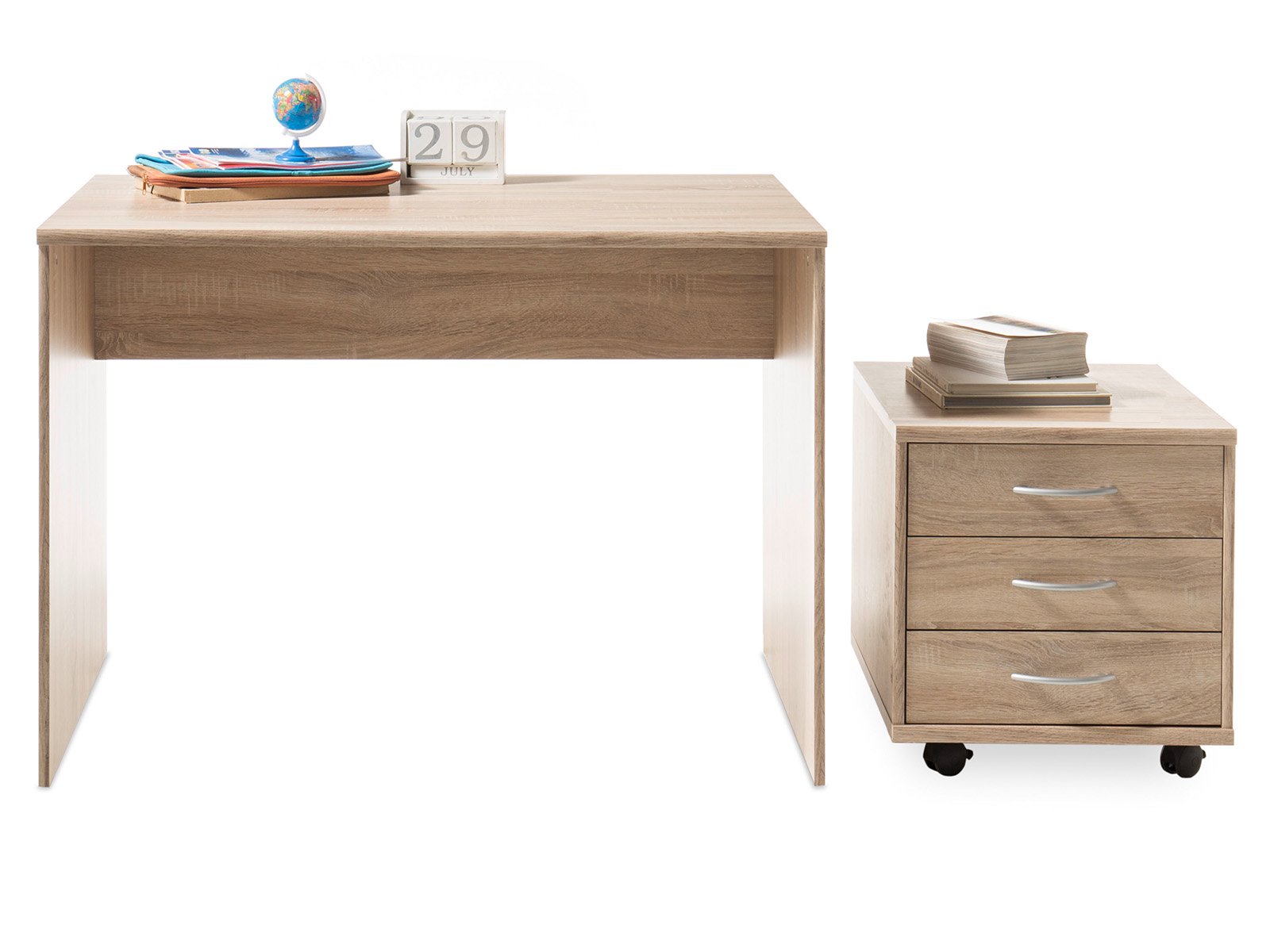 möbelando Büro-Set Büroprogramm Büroeinrichtung Büromöbel Bürokombi Olli V (5-teilig)