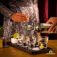 Vista 4 de LEMONSODA Haiku - Juego de vasos de chupito de sake, vasos de chupito de cristal de 2 onzas para sake, tequila, whisky, vodka, ginebra – Ideal