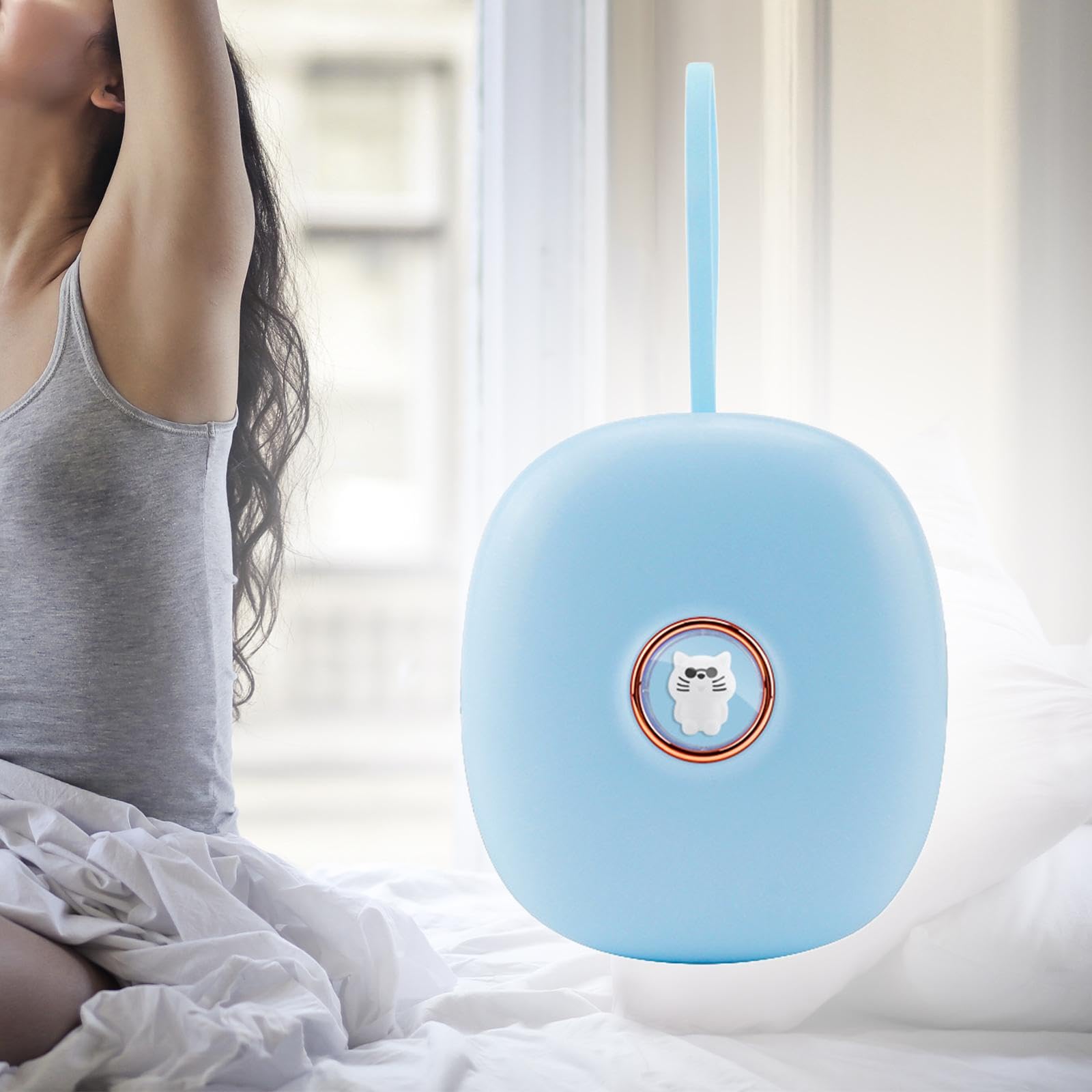predolo Despertador vibratorio Debajo de la Almohada, Despertador Digital, Despertador de Viaje, para Personas con discapacidad auditiva, Azul