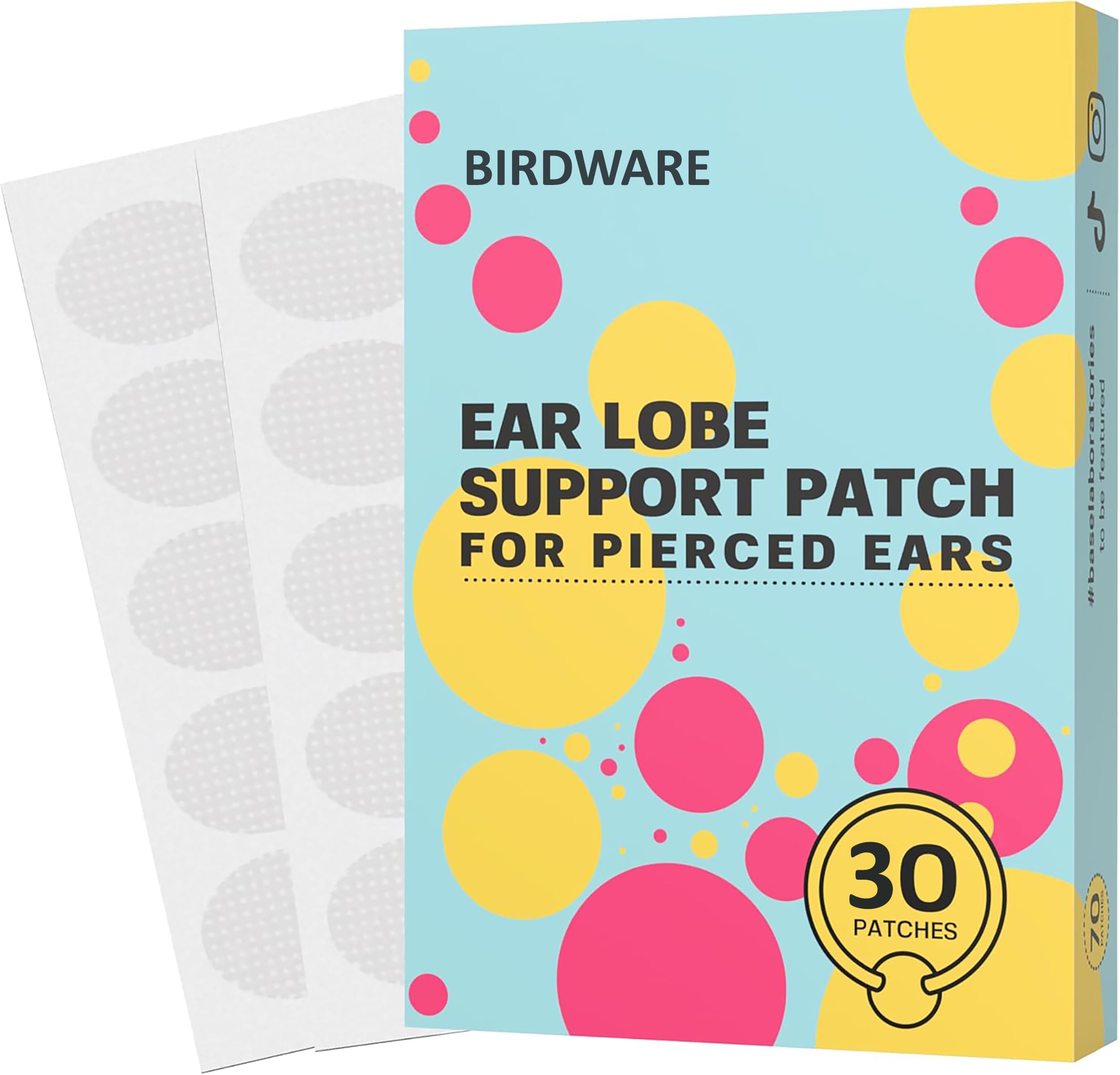 BIRDWARE Invisible Earlobe Support Patches for Heavy Earrings, Earring Supporter Tapes and Stickers, 30 Pieces-image-35