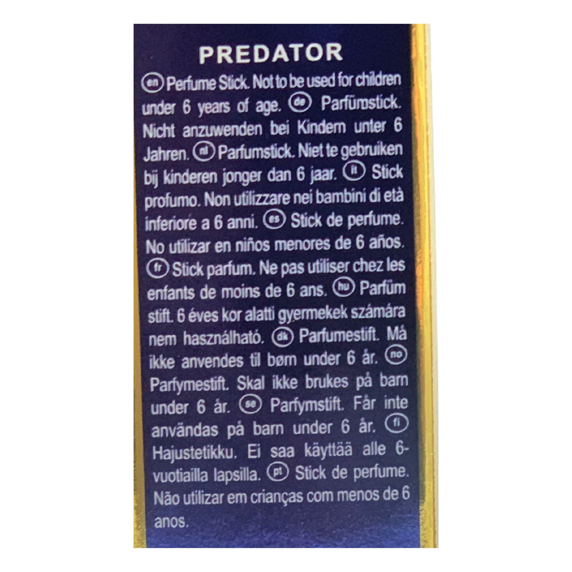 NG Profumo Solido In Stick, Disponibile In Diverse Fragranze 10g (Unità, PREDATOR)