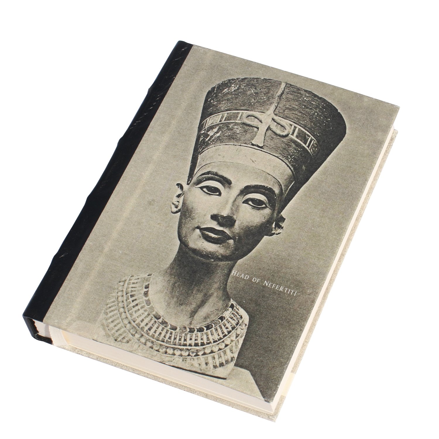 Handmade Planner Diary,Head of Nefertiti, Eco-Friendly, Acid-Free Handmade Paper, Flat Open, Hard Bound, Address Book, Genuine Leather Spine, 125 GSM, 176 Pages