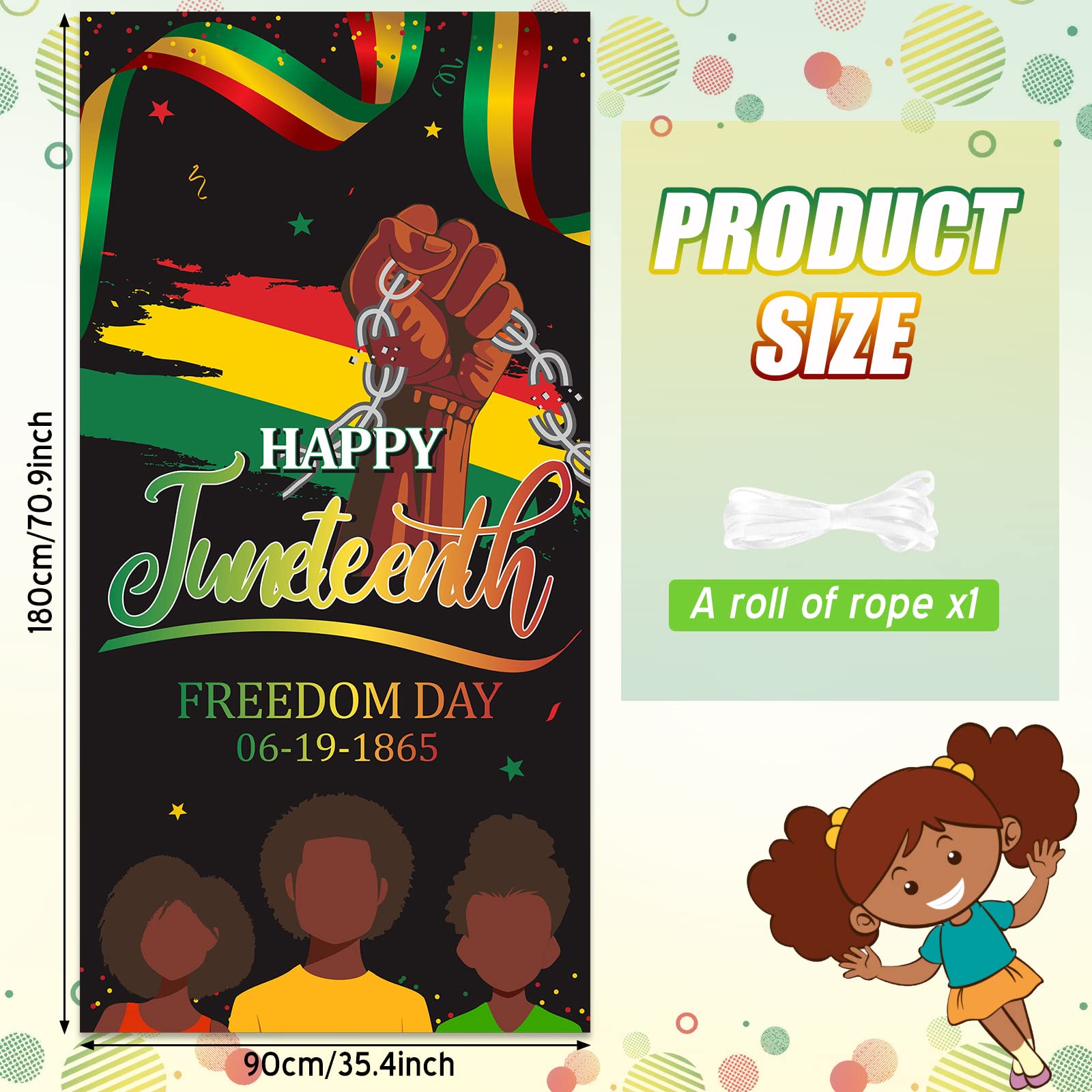 Décorations Du Mois De L'histoire Noire, Bannière « Happy