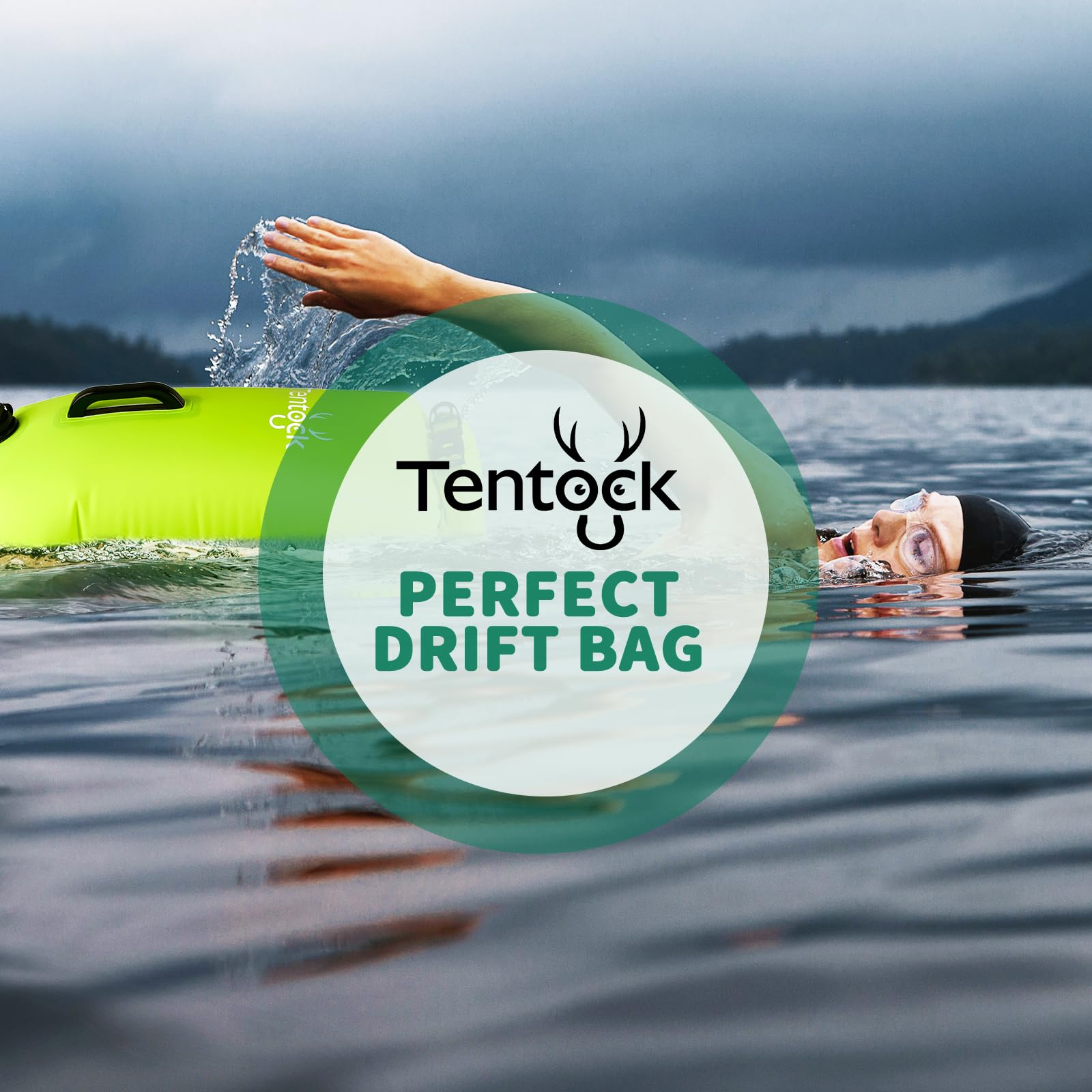 Tentock Boya de Natación Flotador Natación Aire Libre Boya Inflable Bolsa Seca Swim Buoy La boya para Nadadores y triatletas de Aguas Abiertas