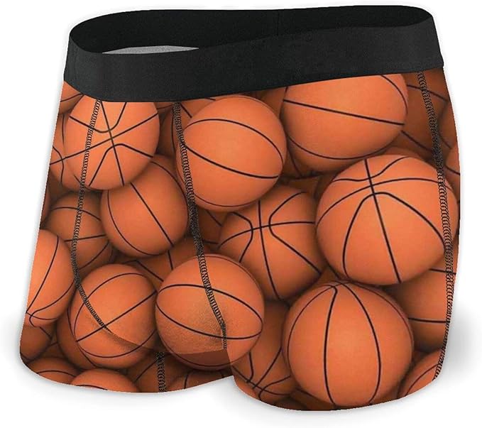 JIUPVI Basketball Mens Boxer Briefs Underwear Underpants Stretch Shorts