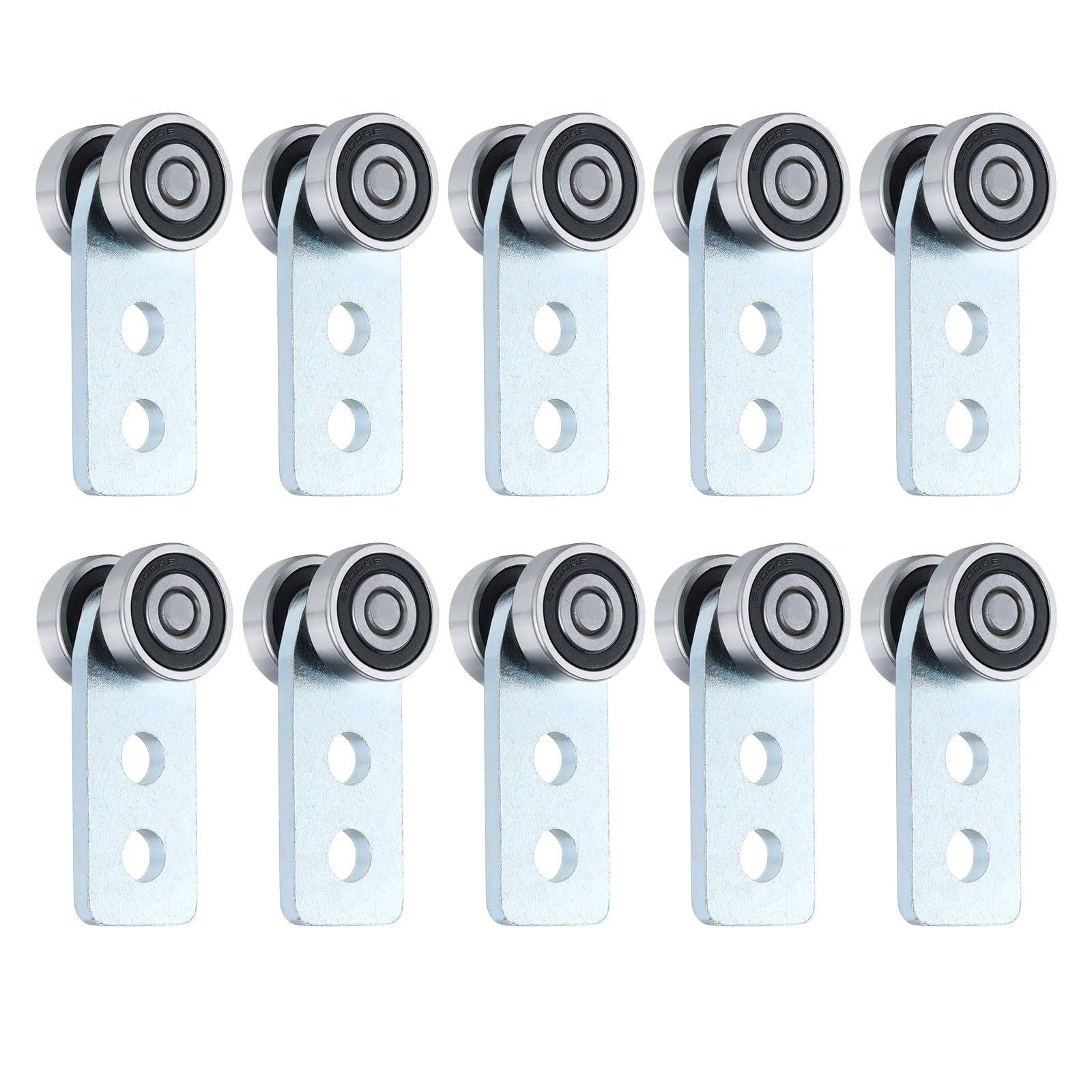 2-Wheel Trolley Assembly Rollers,Upgraded Dual Bearing & Rustproof Metal Plate,Strut Channel Rollers Trolley for use with 1-5/8" Wide and All 1-5/8" or Taller Strut Channel(10pcs)
