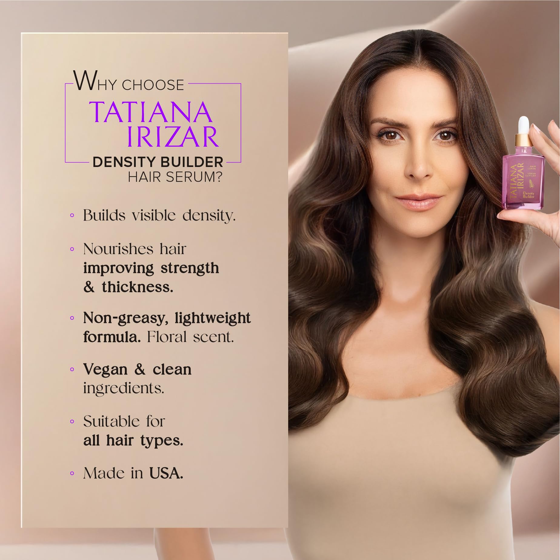 Suero engrosador del cabello, para mujeres, fabricado en Estados Unidos, 1.0 fl oz, tratamiento clínicamente probado para el cuero cabelludo, no graso, biotina natural, argán y péptidos de guisantes 2