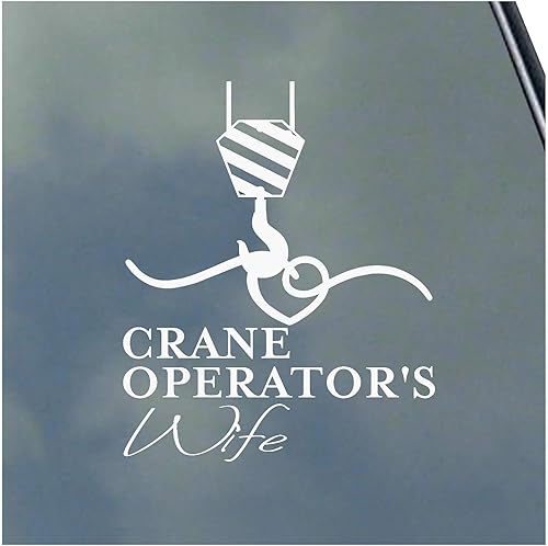 Calcomanía de vinilo para esposas de grúa, construcción pesada