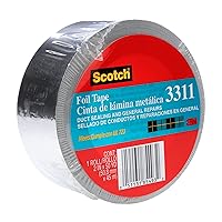 Vista 1 de Scotch - Cinta de aluminio, 2 pulgadas por 50 yardas, 3311, 1 rollo