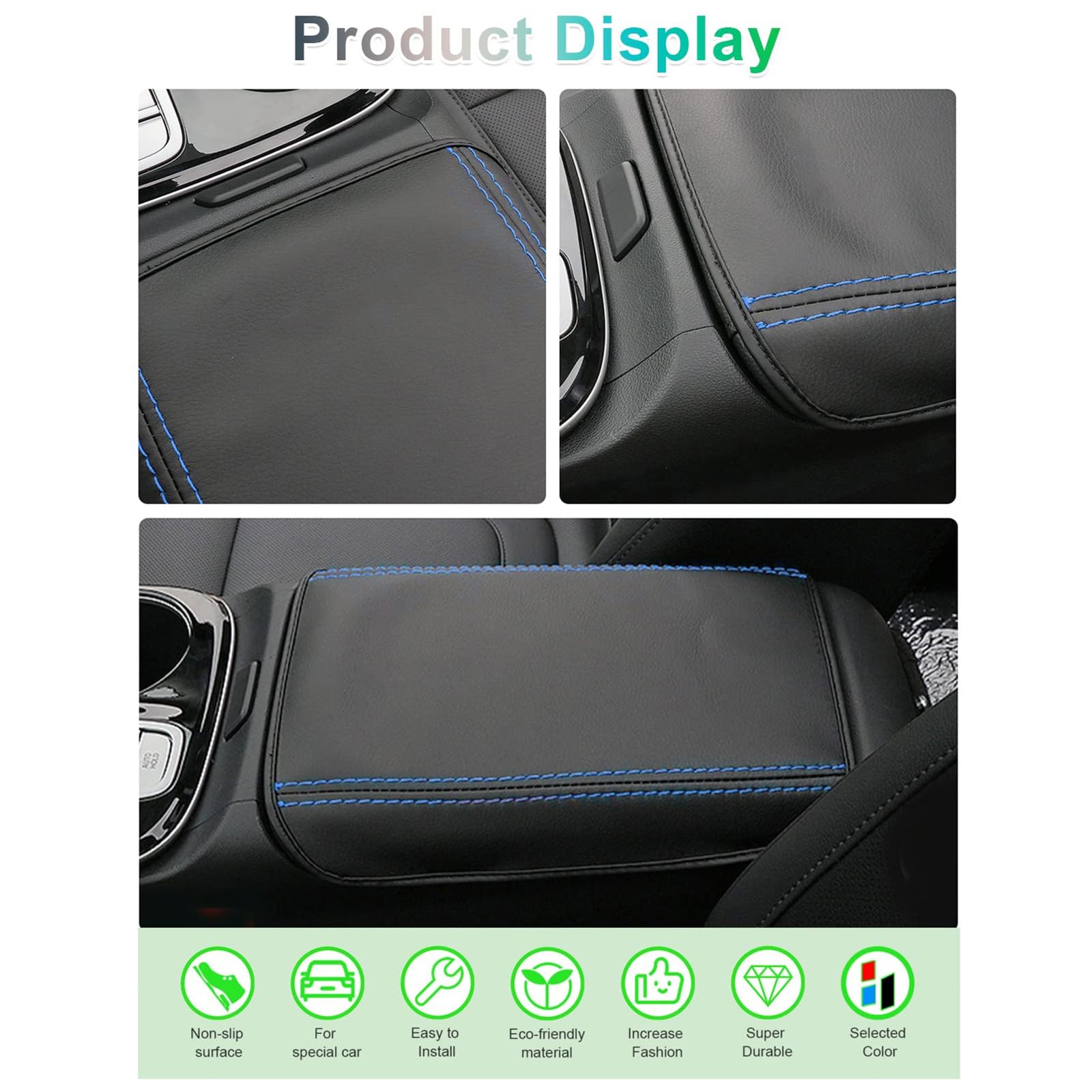 GAFAT Compatibile con Hyundai Tucson NX4 2021-2023 2024 (Automatico) Copertura per Bracciolo Centrale, Tucson 2023 Protezione per Braccioli, Rivestimento in Pelle PU, Accessori Tucson NX4 (Blu)