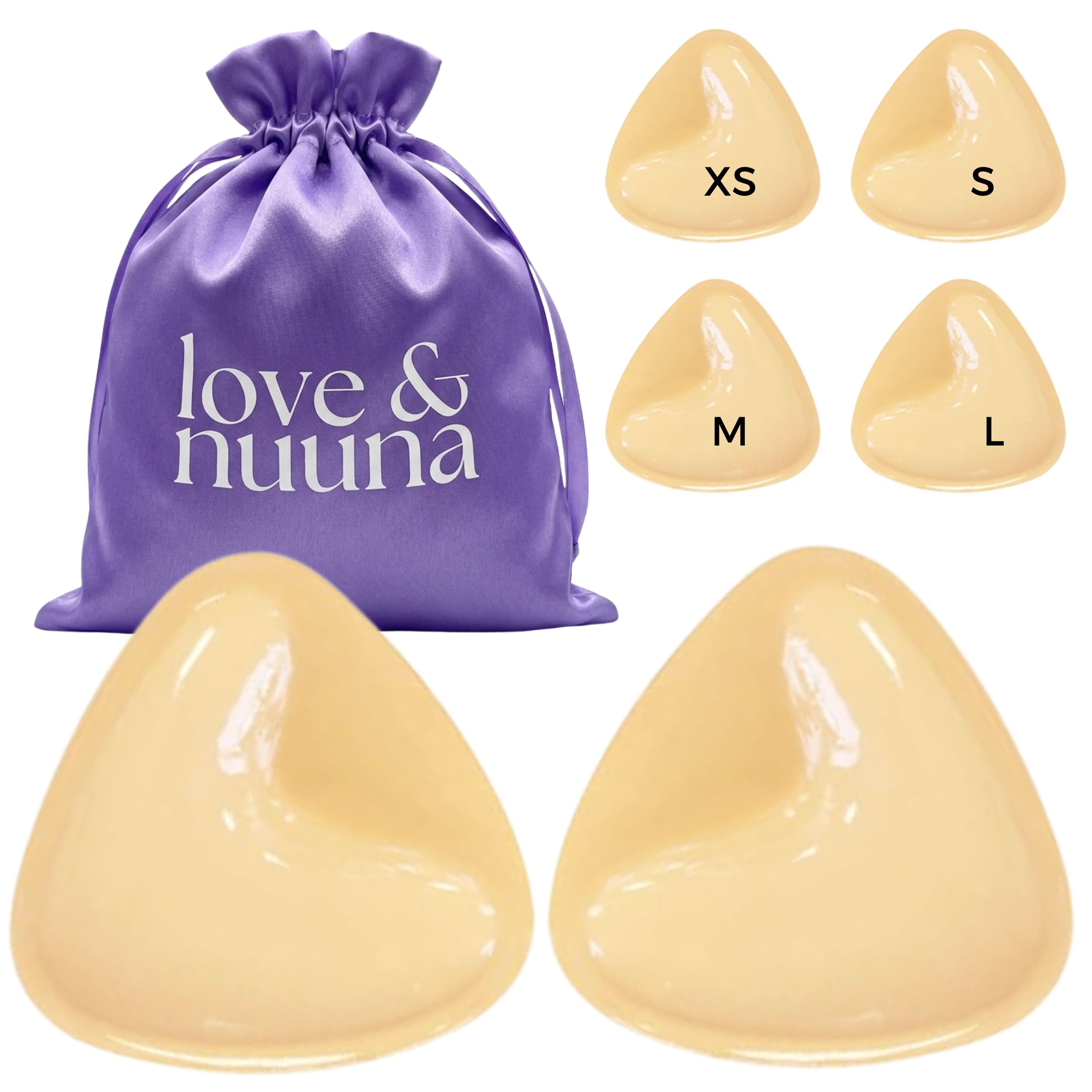 Double Sided Sticky Push Up Bra Inserts - Reusable Adhesive Bra with Padding - Sticky Bra for Dresses Bikinis