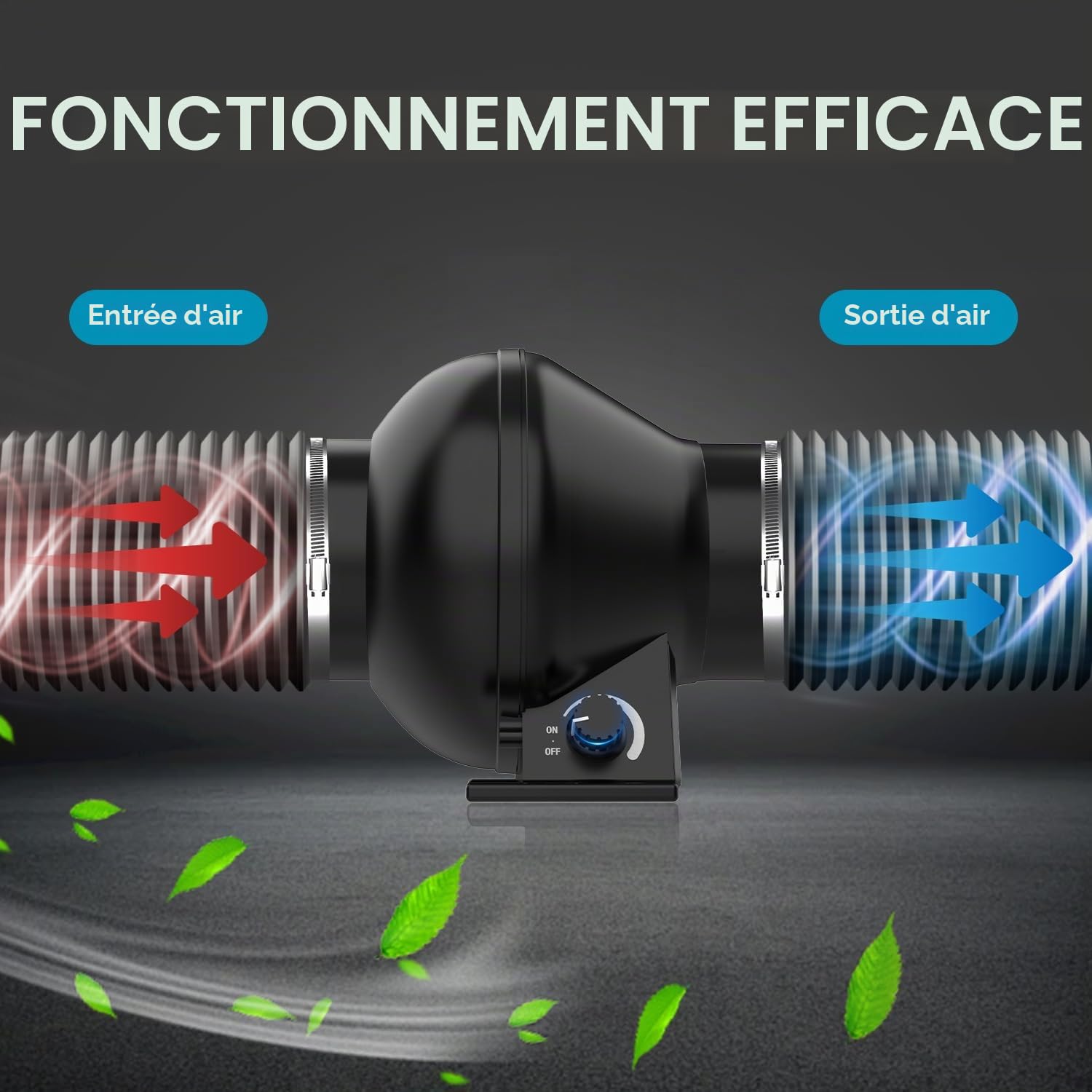 Réglable Extracteur d'air 100mm, Ventilateur d'extraction 357 m³/h,EC Moteur 18W extracteur d'air silencieux, Pour VMC Salle de Bain, Cuisine,Cuisine,Garage,tentes de culture,ventilation