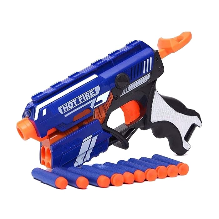 Buy Foam Blaster Gun Toy, Safe and Long Range Shooting Gun, (5 Foam