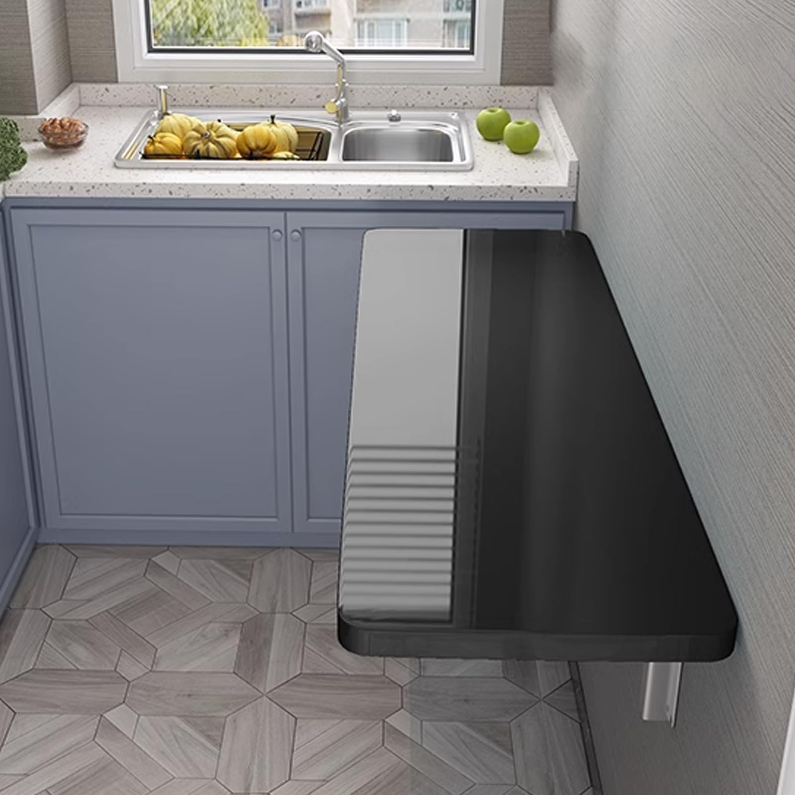 GHFXSCV Heavy Duty Wall Mounted Folding Table with Bracket for Laundry Room Kitchen Home Bar Multifunctional Table for Kitchen Dining Room and Office