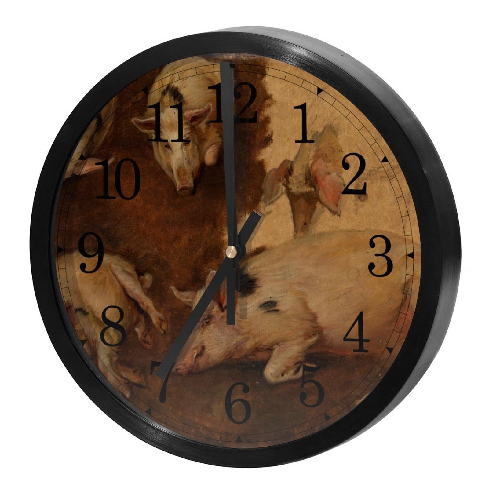 Horloge murale ronde Anders Askevold à quartz silencieuse de 30 cm pour bureau et salon