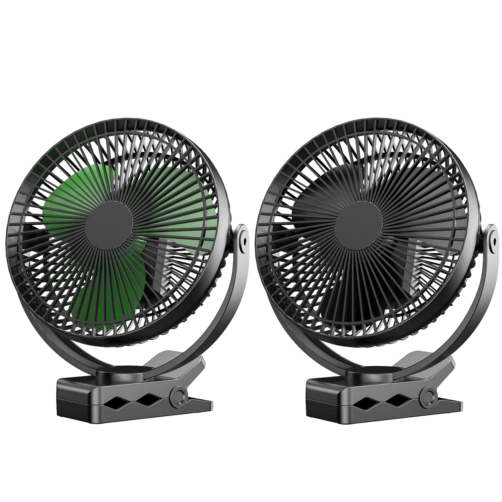 Clip Fan, 8 Inch Mini Quiet Desk Fan, 10000mAh USB Rechargeable Battery Operated Clip on Fan, USB Desk Fan, Portable Personal Small Fan For Desk, Office,Golf Cart