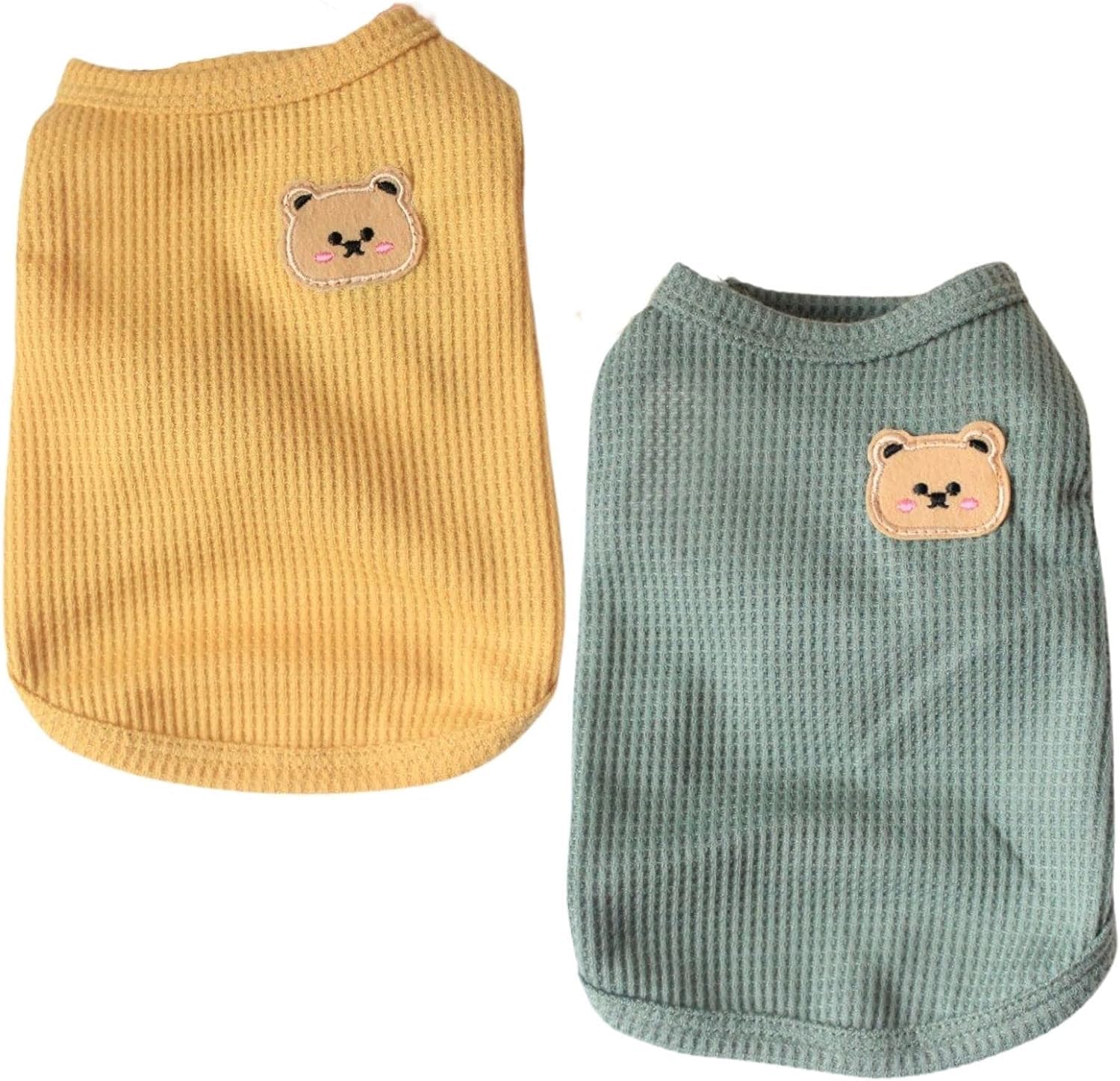 Cotton Dog Shirt, Summer Lightweight Pet T-Shirts, Soft Breathable Stretchy Cats Dogs Tee Shirt, Sleeveless Vest Dog Apparel, for Medium Small Dog Clothes