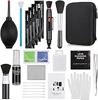 ZACRO 14-in-1 Camera Lens & Sensor Cleaning Kit for Canon Sony Nikon DSLR Mirrorless - Blower Swabs Cloths Pen Brush
