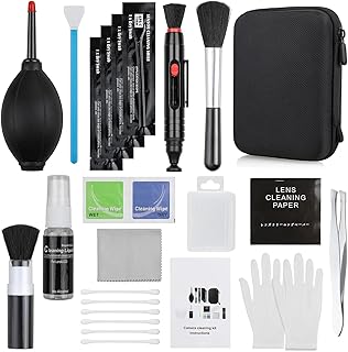 14-in-1 Camera Lens Cleaning Kit - Mirrorless Camera Sensor Cleaning Kit for DSLR Camera Canon Sony Nikon Including Lens Blower/Detergent/Swabs/Cleaning Cloth/Cleaning Pen/Cleaning Brush