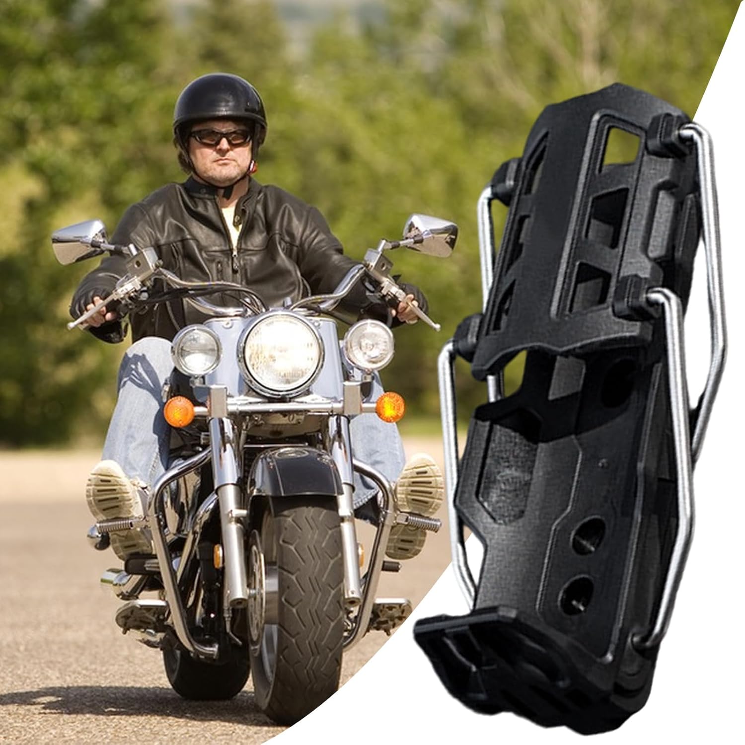 自転車用水ボトルホルダー, 自動クランプ式適応ドリンクホルダー, 360度回転式 水筒ホルダー ロードバイク サイクリングアクセサリ