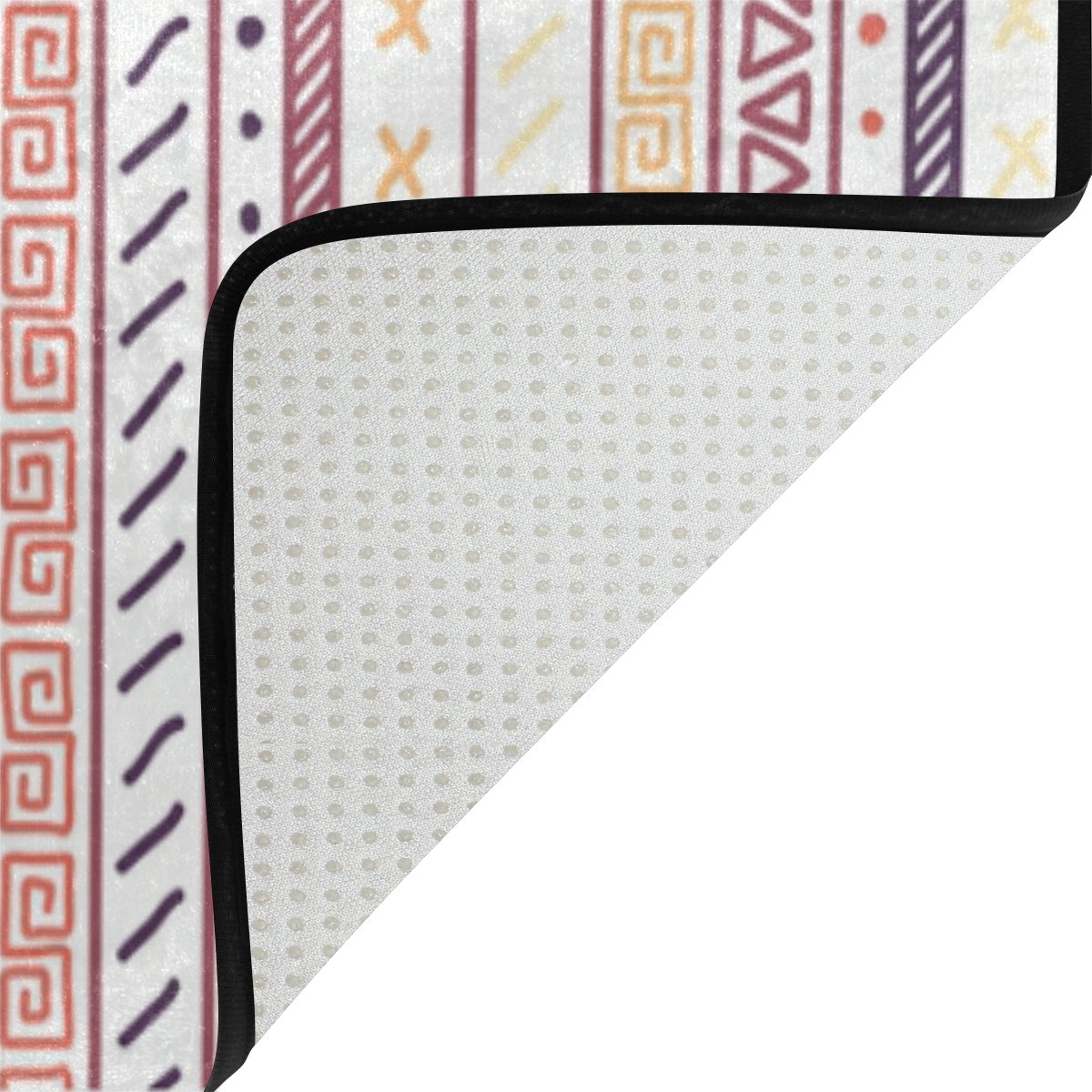Style Ethnique Motif imprimé Grande Surface Rugs, léger, antidérapant Antistatique Hydrofuge Tapis de Sol pour Salon Chambre à Coucher, 160 x 122 cm