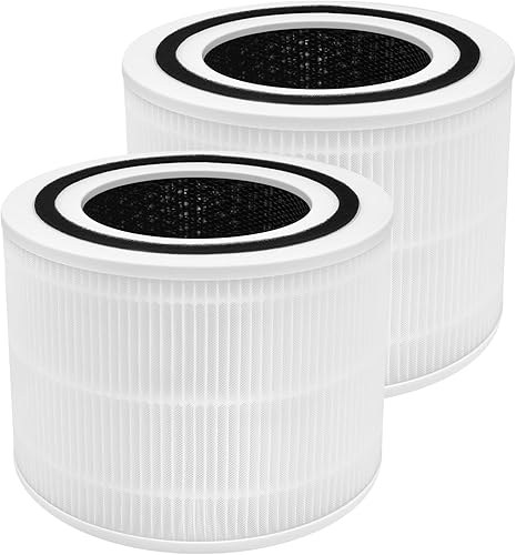 Paquete de 2 filtros de repuesto Core 300 para purificador de aire LEVOIT Core 300 y Core 300S, filtro de repuesto 3 en 1 H13 True HEPA, en