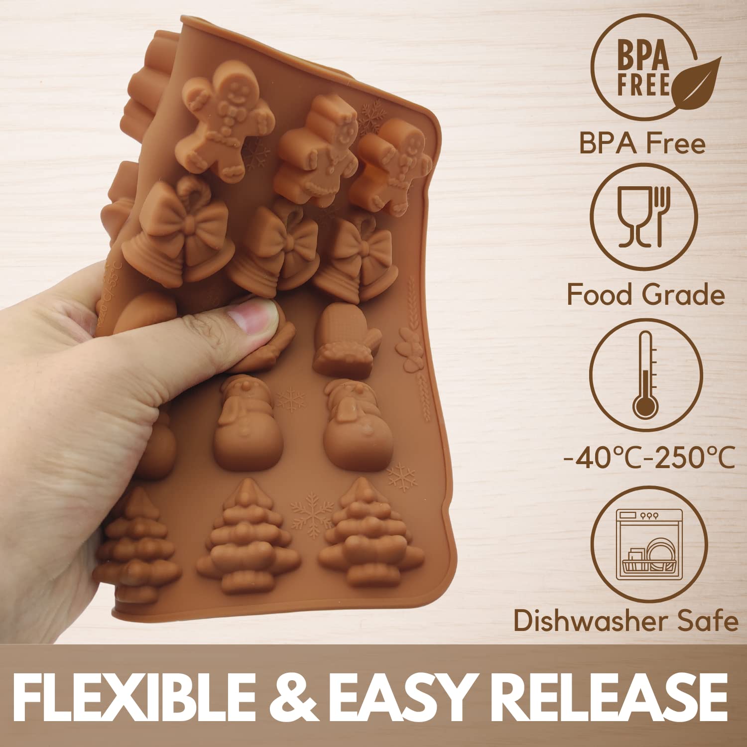 Moules En Silicone E Noël,8 Cavités Matériel Artisanat Réutilisable